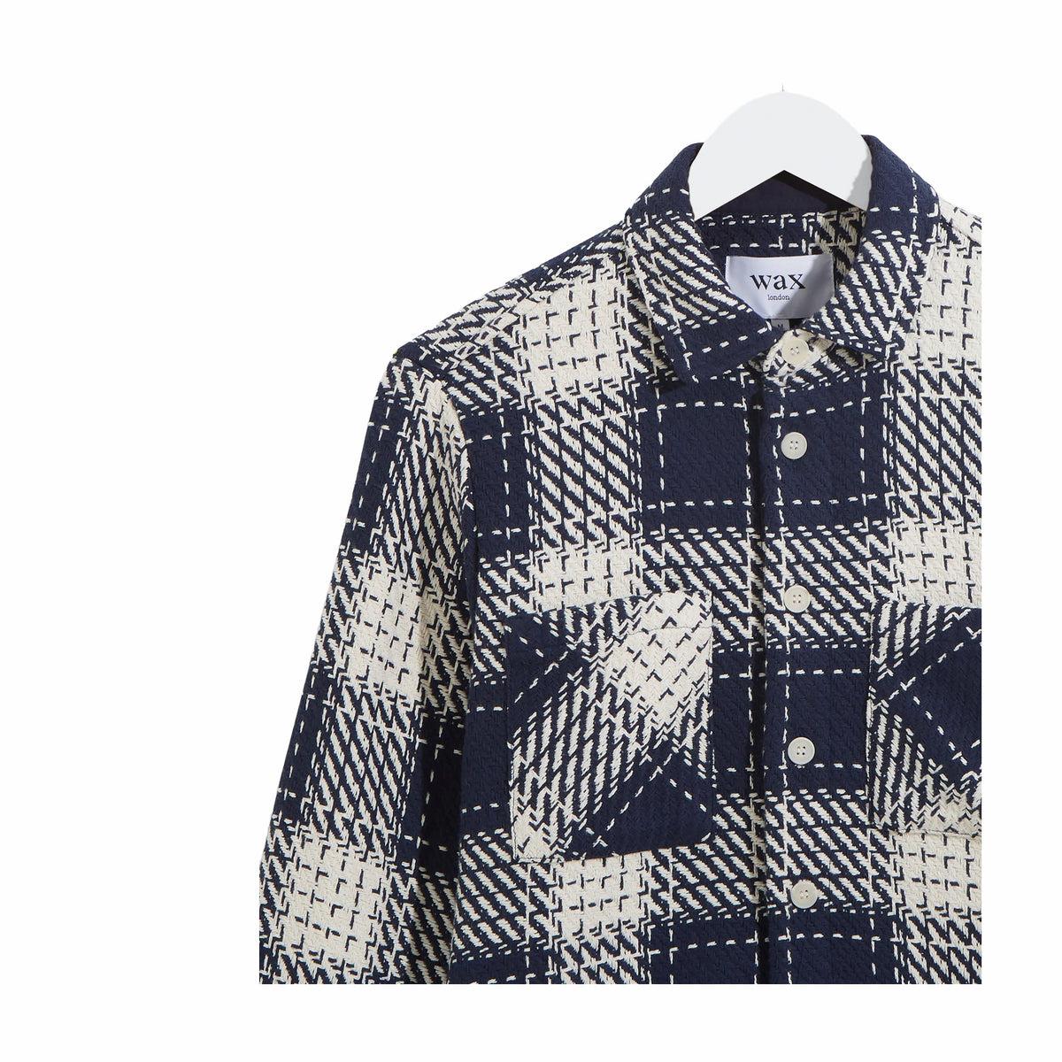 Wax London Whiting Overshirt - Marine Beatnik V3 (Marine)