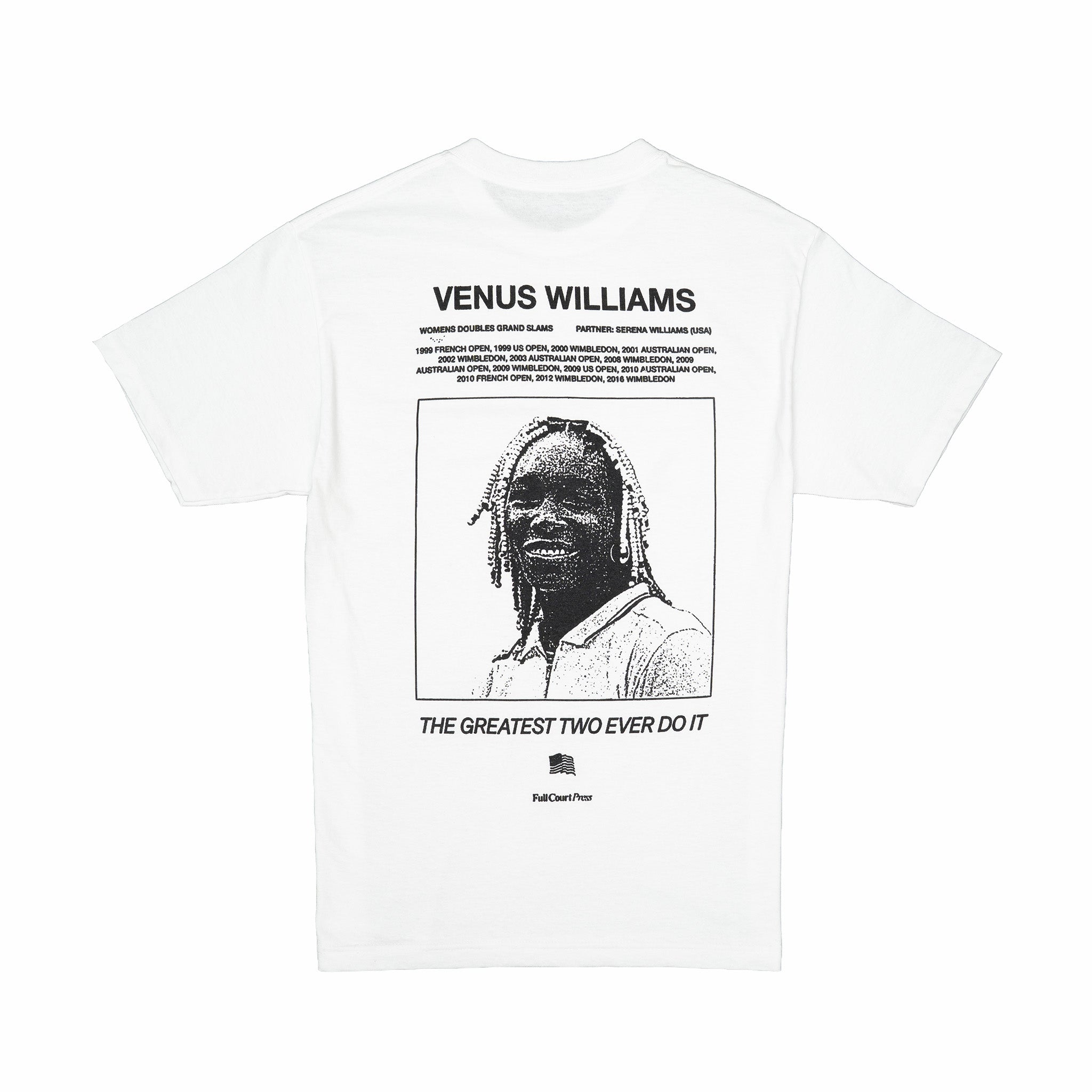 Full Court Press Williams Sisters T-Shirt (White) - August Shop