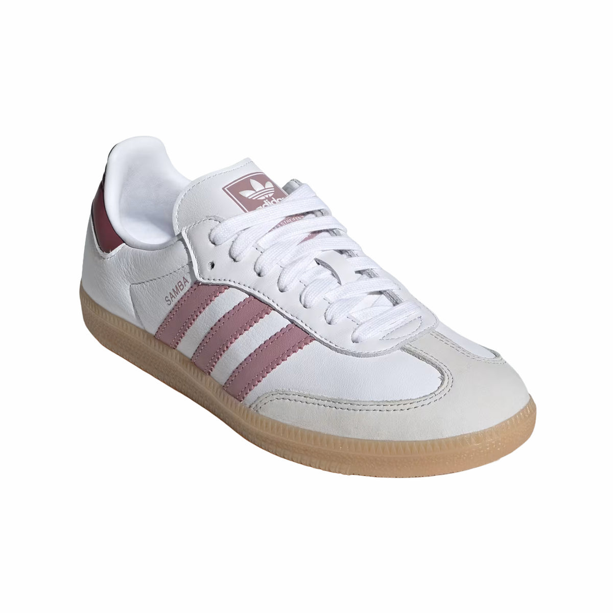 Adidas Women's Samba OG (Cloud White/Magic Mauve/Burgundy) - August Shop