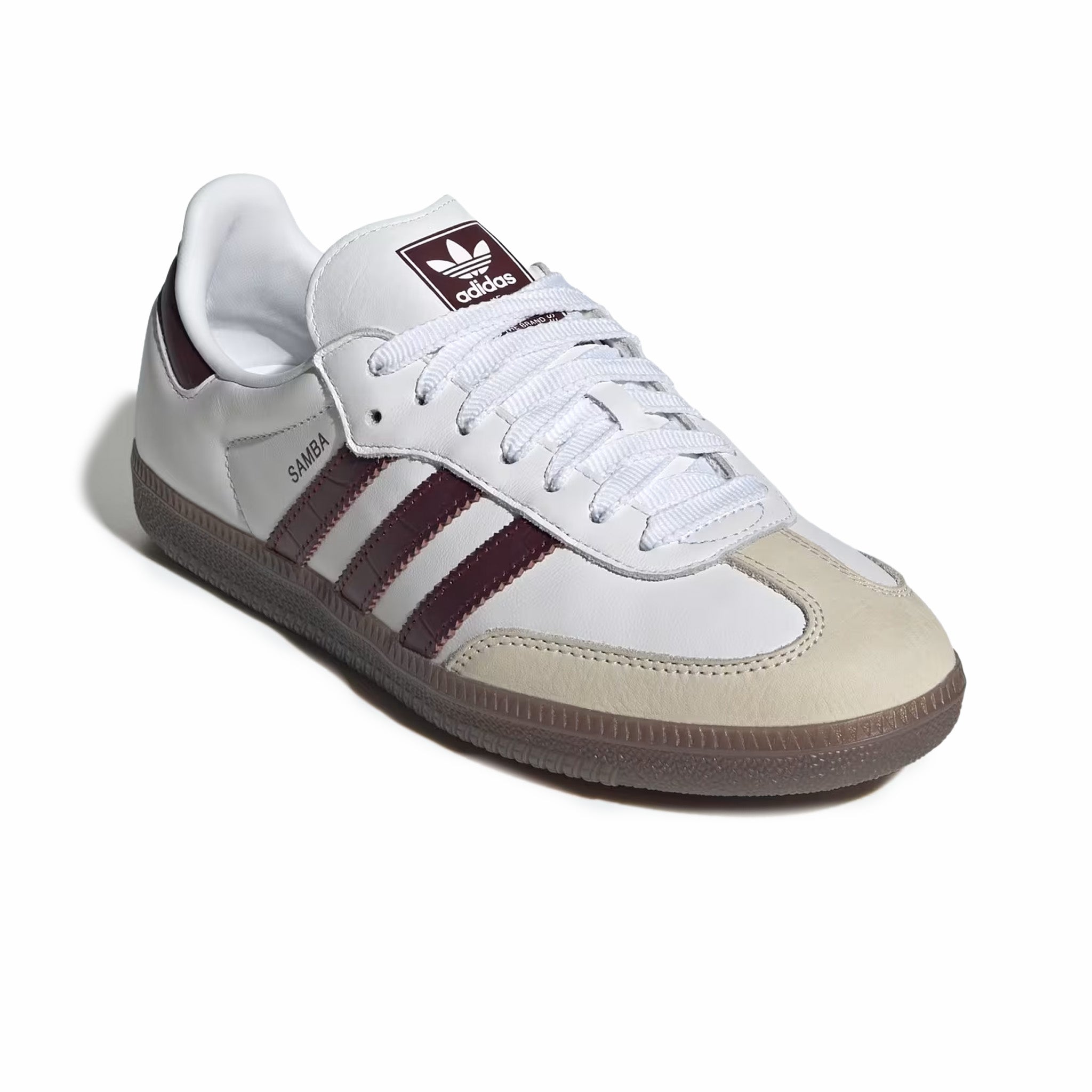 Adidas Women's Samba OG (Cloud White/Maroon/Gum)