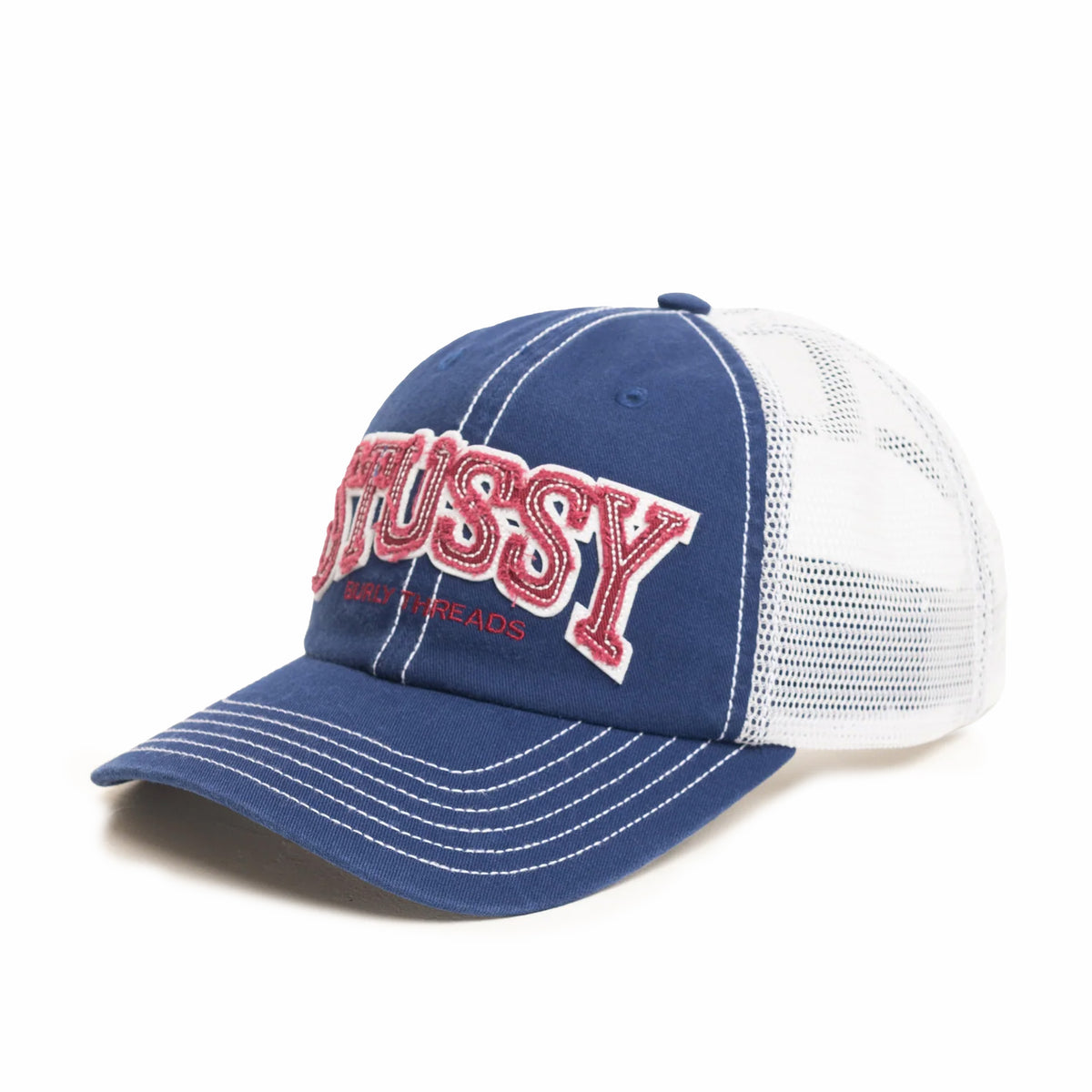 Stüssy Burly Threads Trucker (Navy) - August Shop