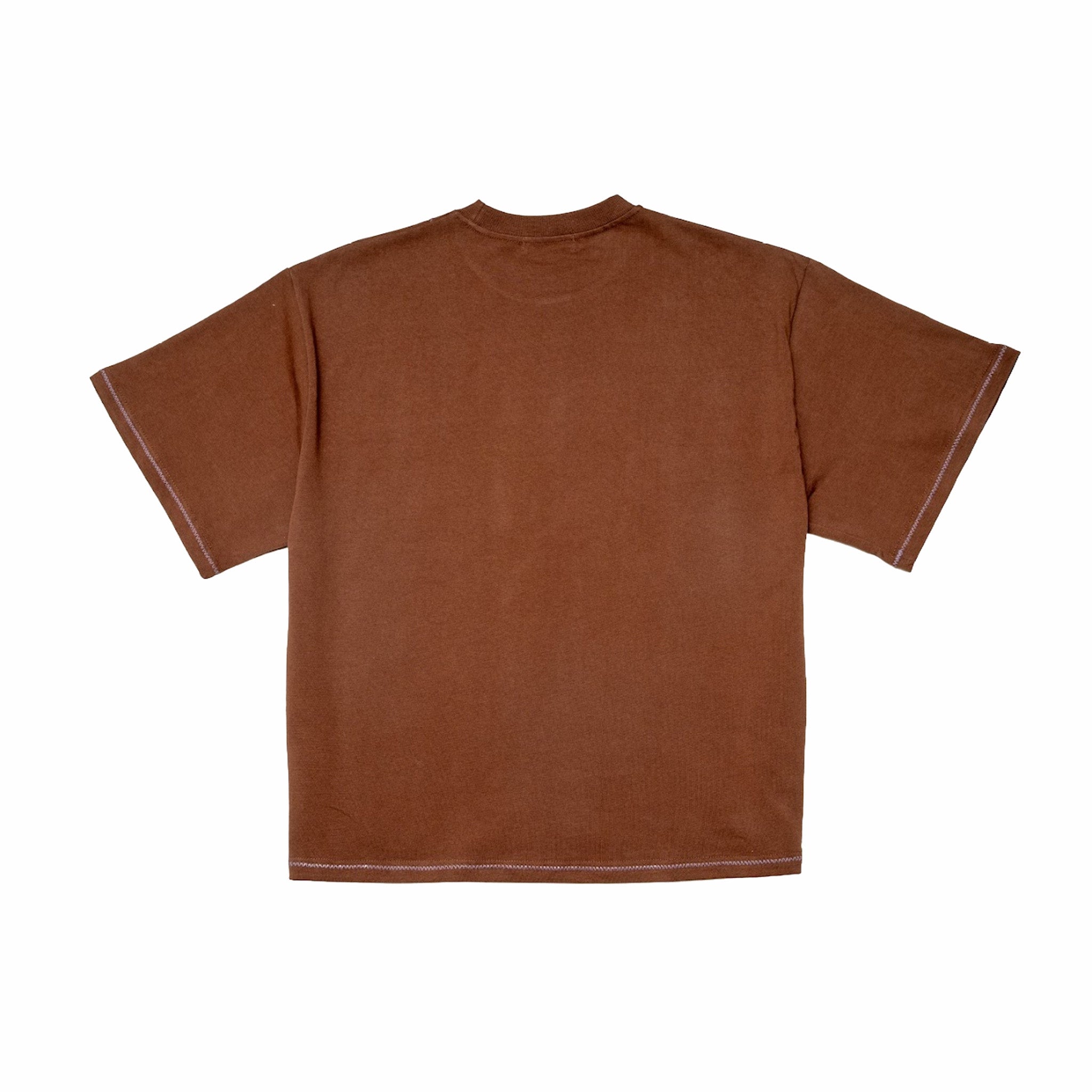 Estudio Niksen Hand-Embroidered Cropped Tee (Brown) - August Shop