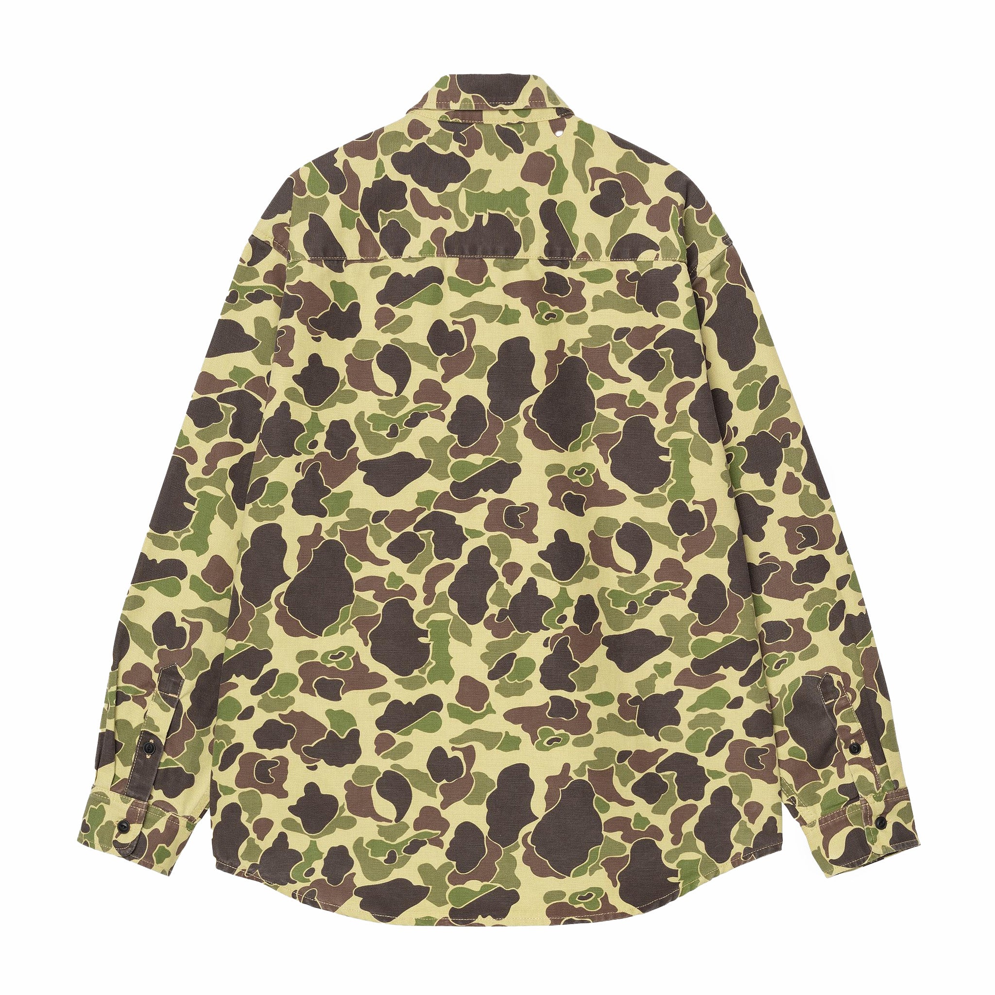 Carhartt WIP Duck Camo Shirt - Stone Washed (Green Camo Duck)