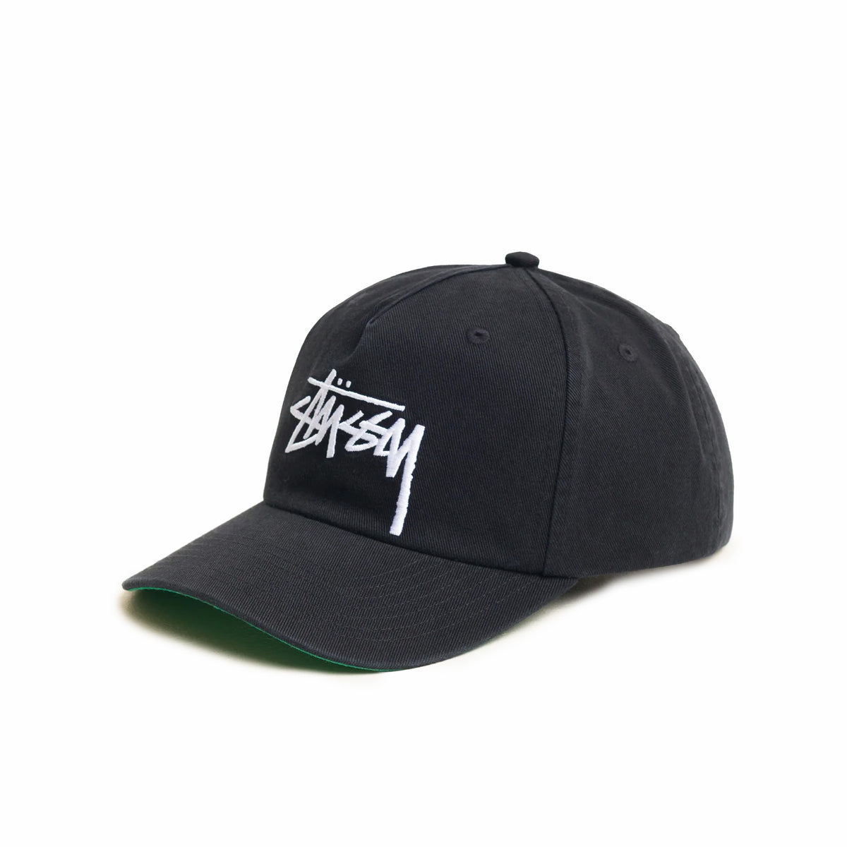 Stüssy Big Stock Mid Depth Cap (Black) - August Shop