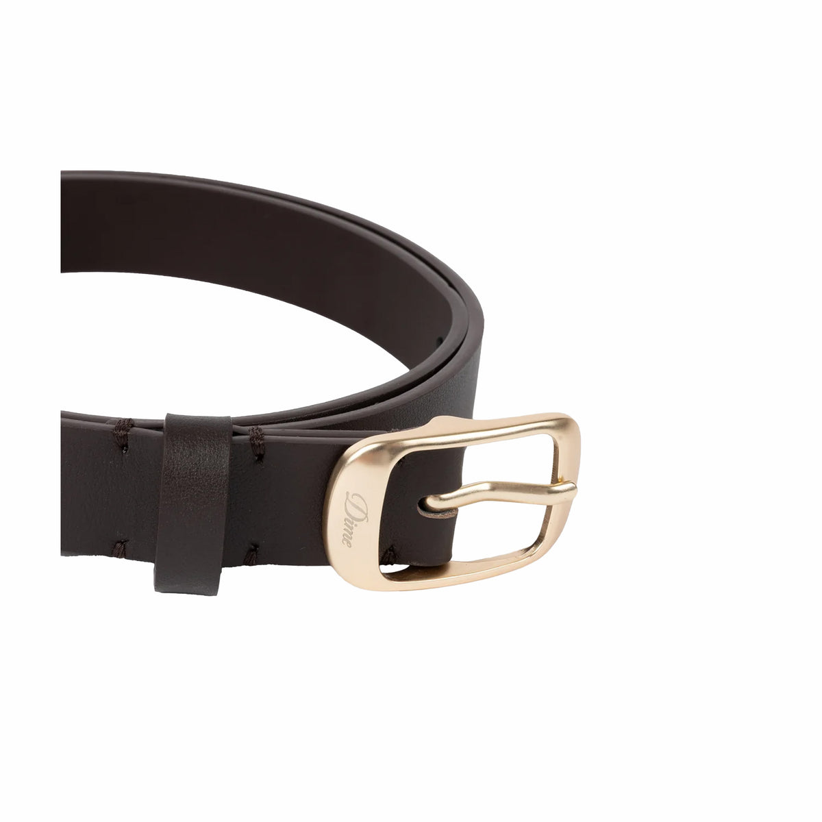Dime Dress Leather Belt (Brown)