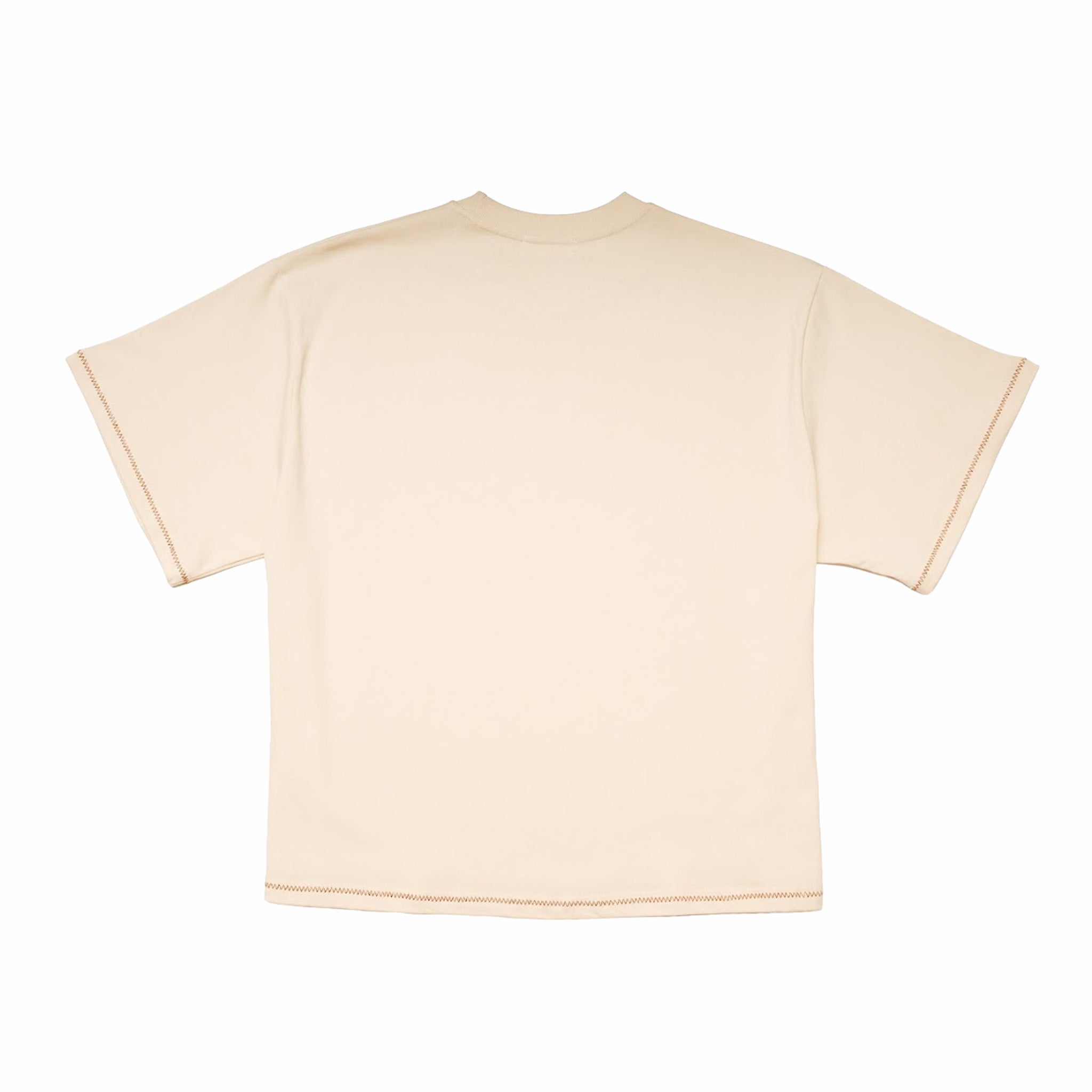 Estudio Niksen Hand-Embroidered Cropped Tee (Beige) - August Shop