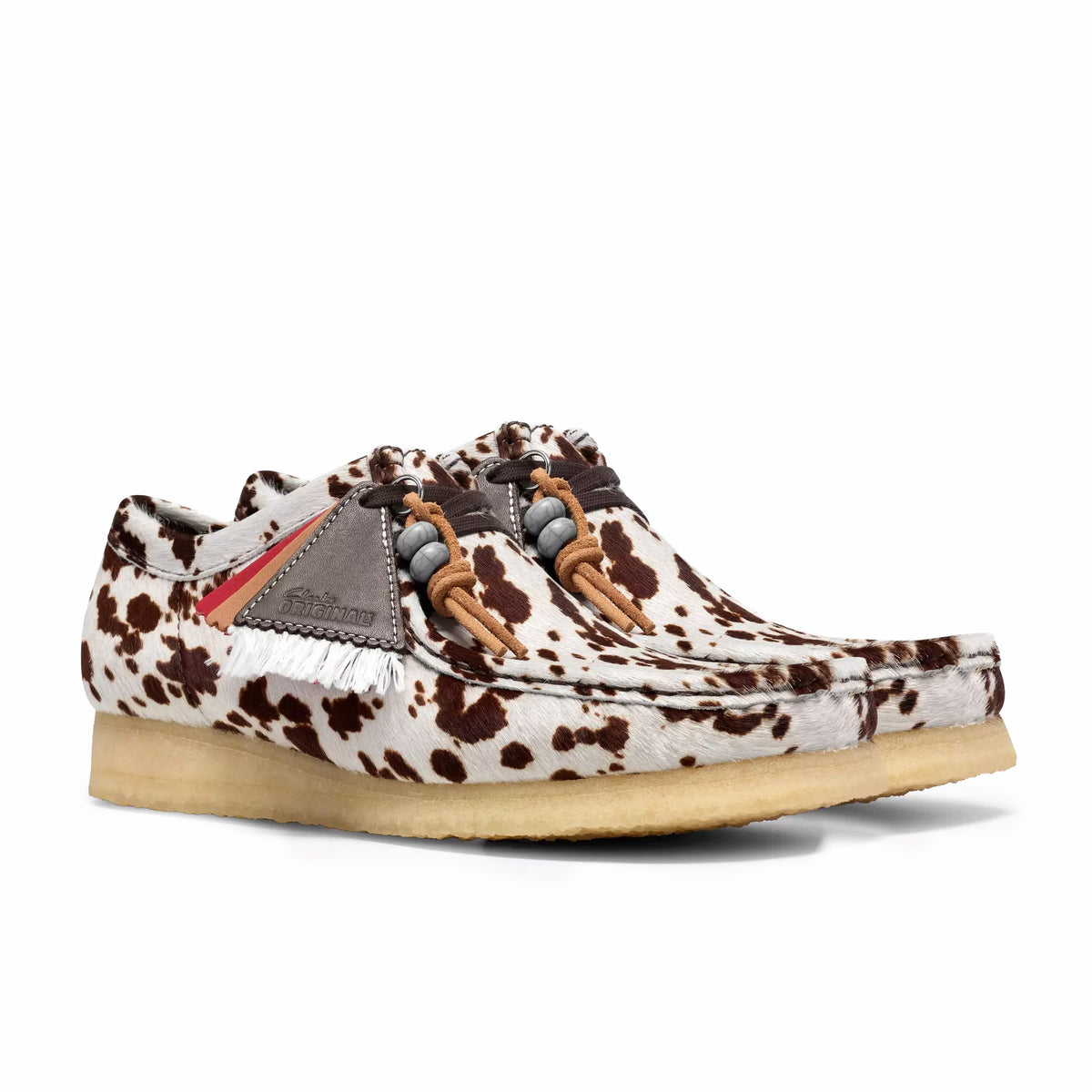 Clarks Men's Wallabee (Brown Cow Print)