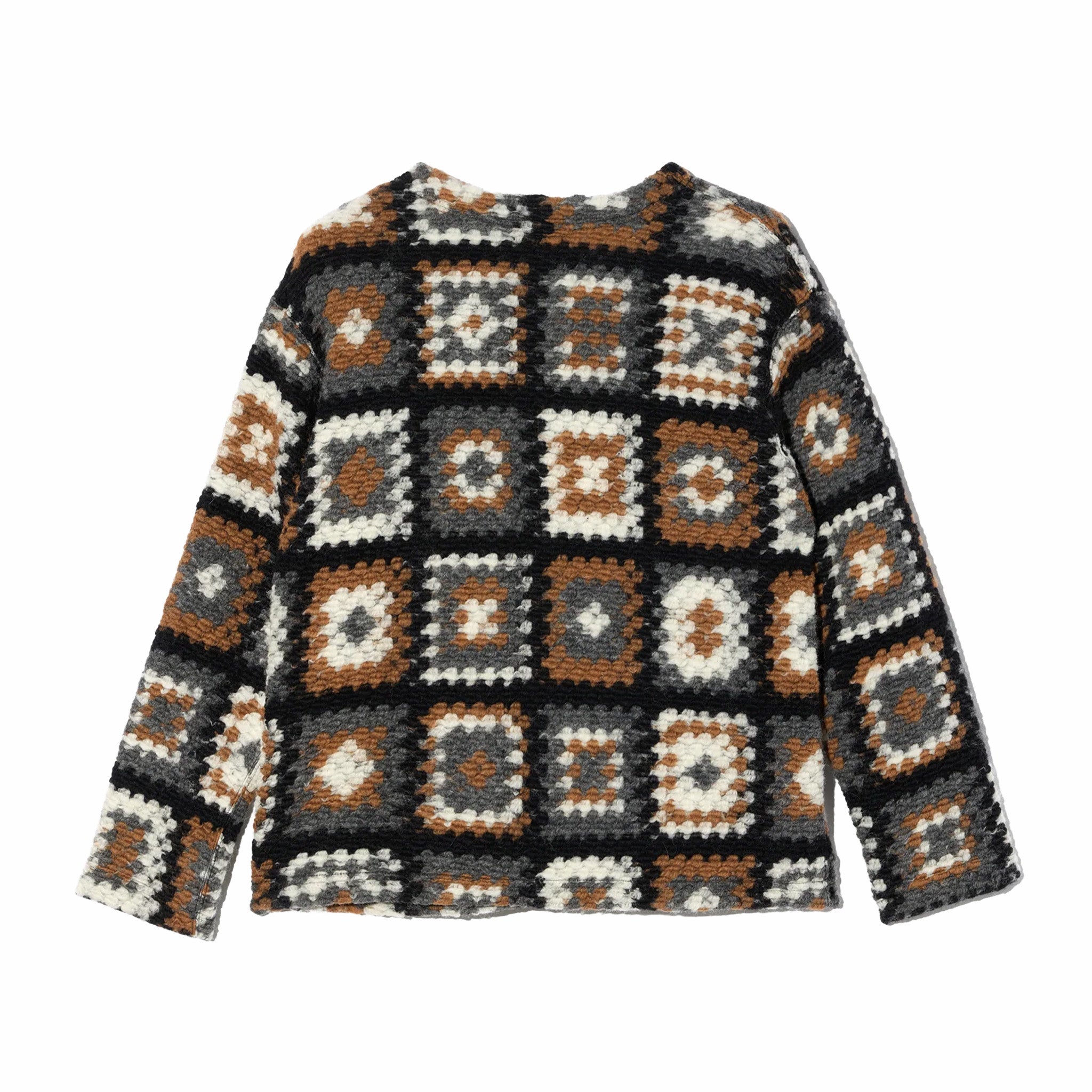 Engineered Garments Knit Cardigan - Wool Poly Chenille (White/Black)