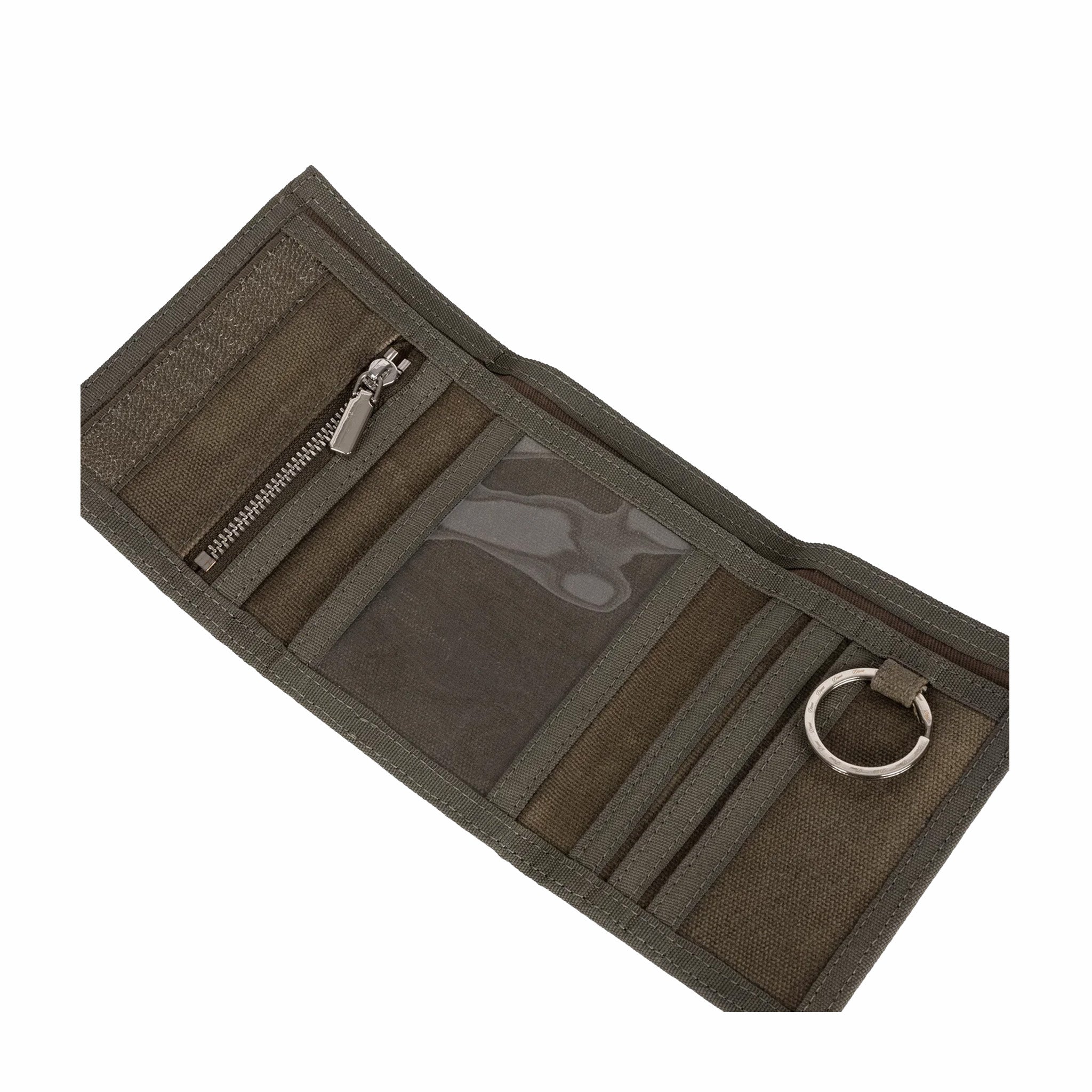 Dime Waxed Velcro Wallet (Olive)