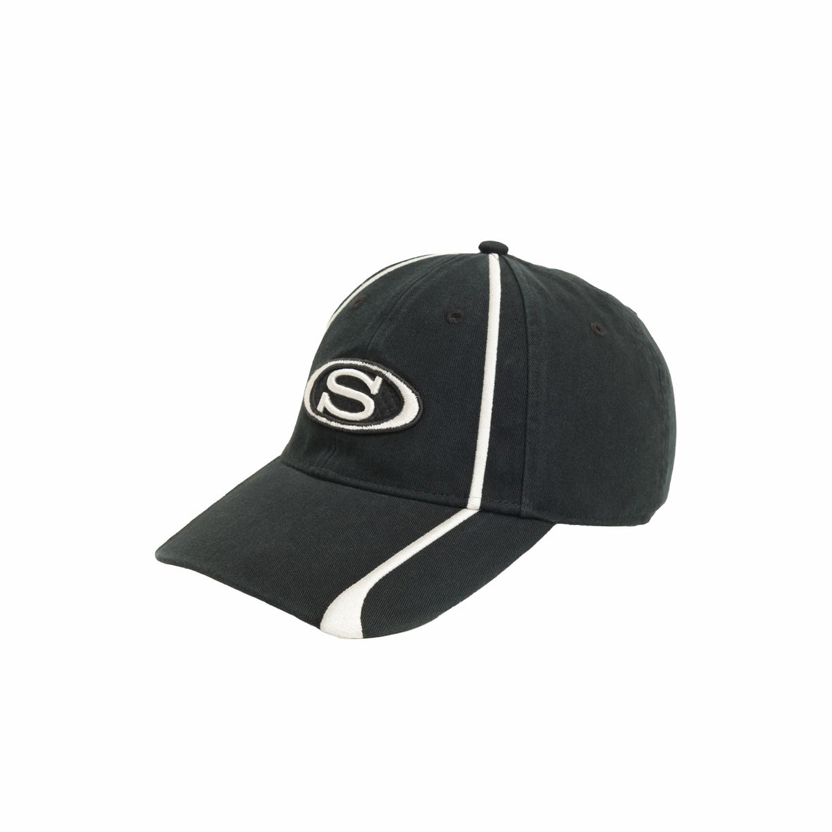 Stüssy S Oval Strapback Cap (Black)