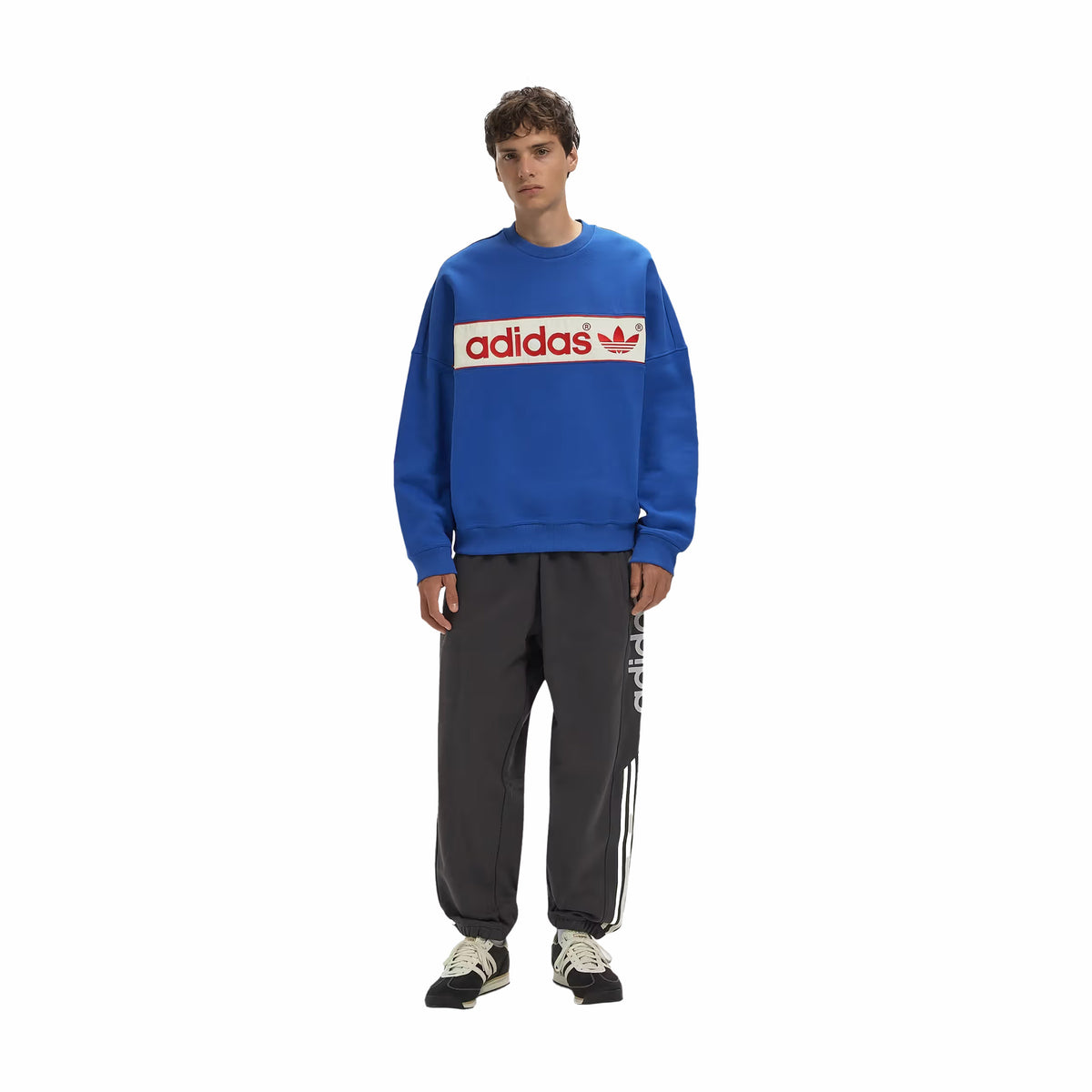 Adidas Block Sweatshirt (Blue) - August Shop