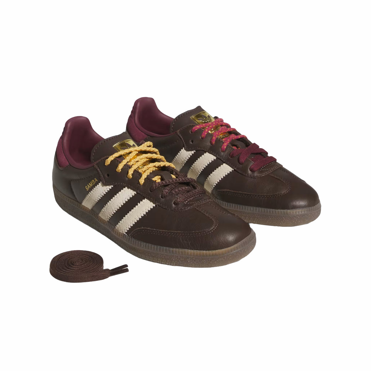 Adidas Women's Samba OG (Brown/Warm Vanilla/Maroon) - August Shop