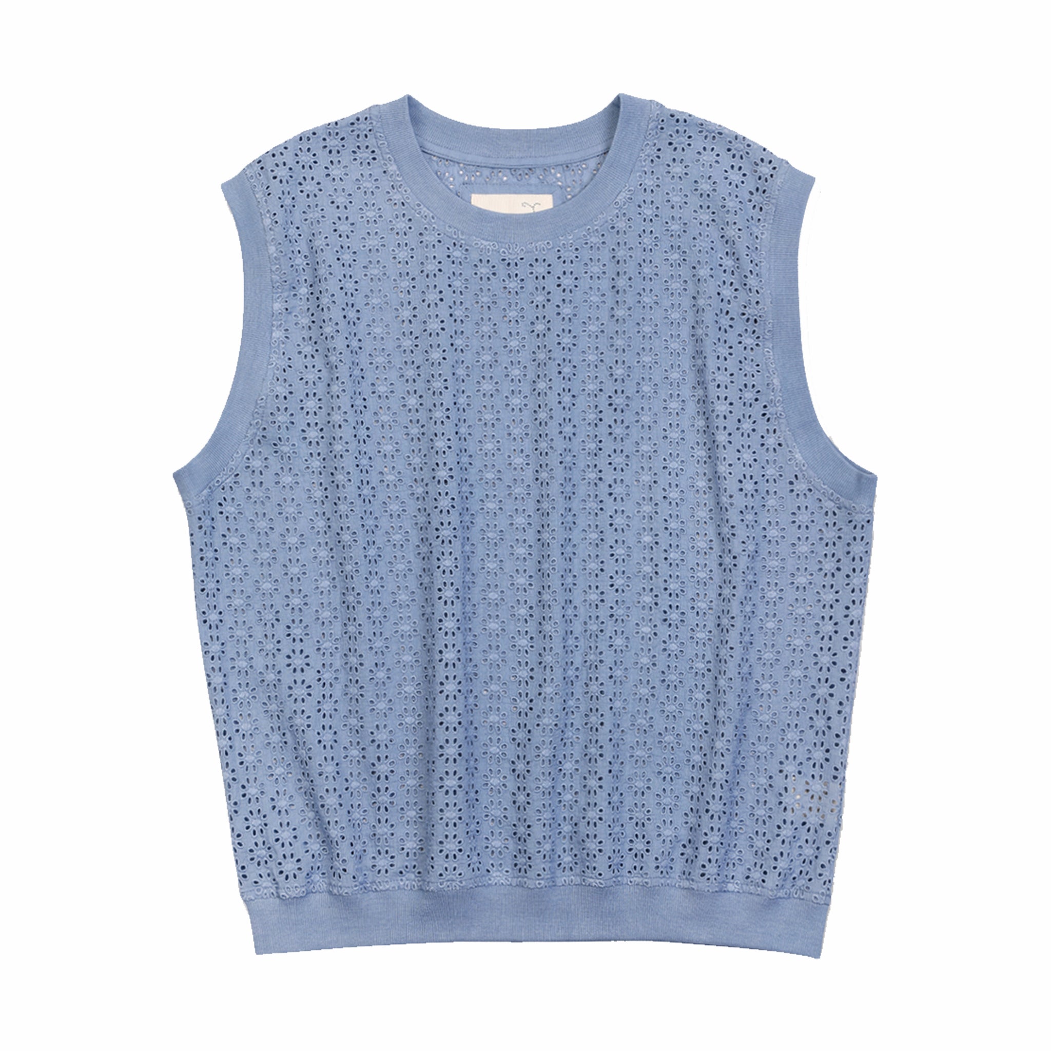 Kardo Noto Schiffli Vest (Light Indigo) - August Shop