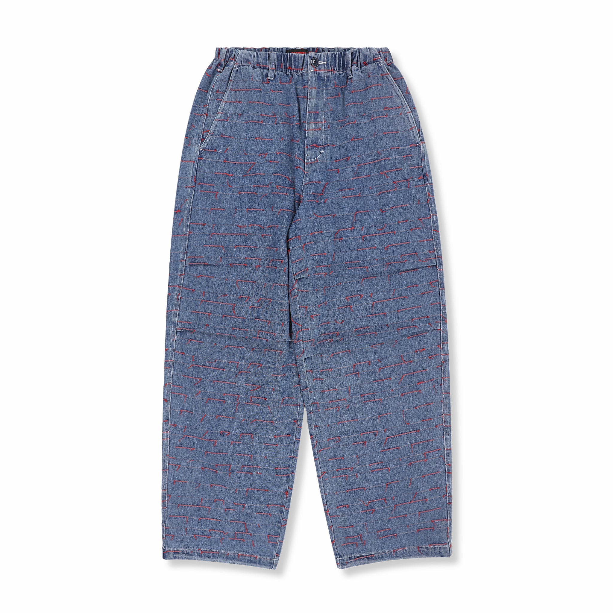 Pleasures Strokes Denim Parachute Pants (Indigo) - August Shop