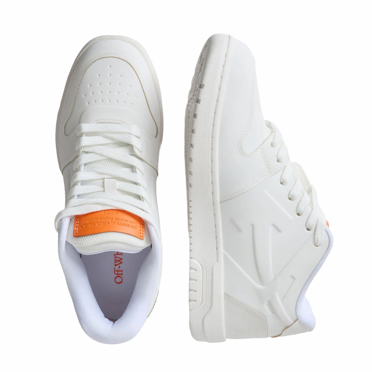 Off-White Out Of Office Molded Sneakers (White/Orange)