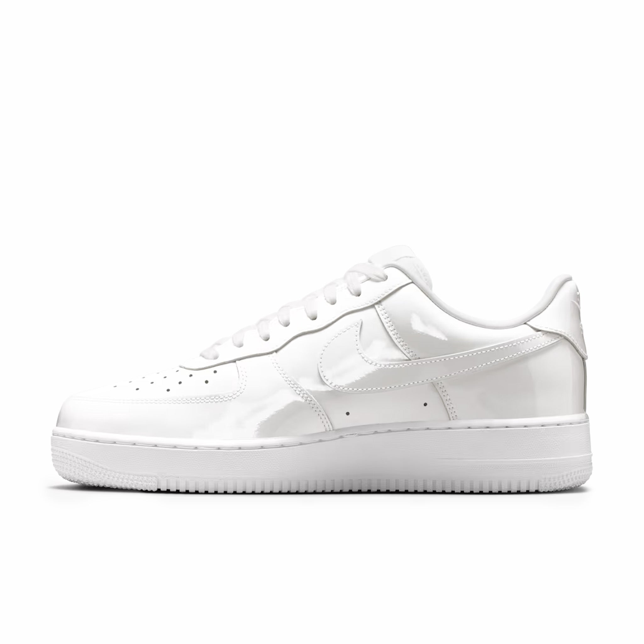 Nike Men's Air Force 1 Low "White Patent" (White/White) - August Shop