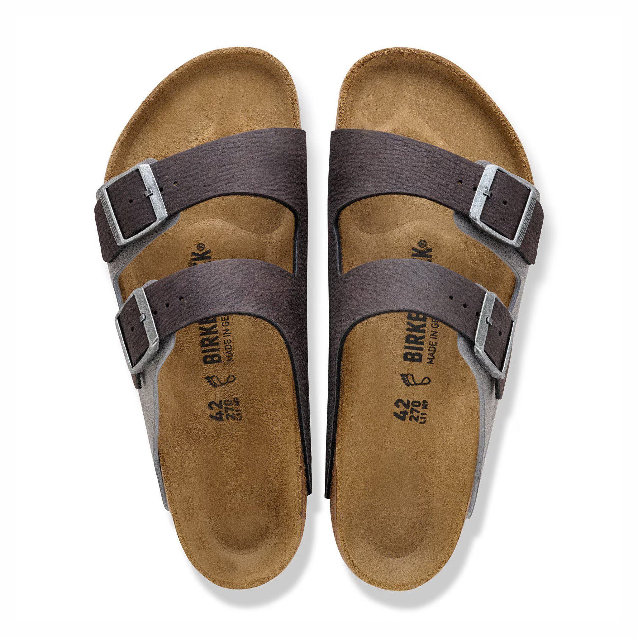 Birkenstock Men's Arizona Mixed Synthetic Material - Regular (Black/Dark Gray) - August Shop