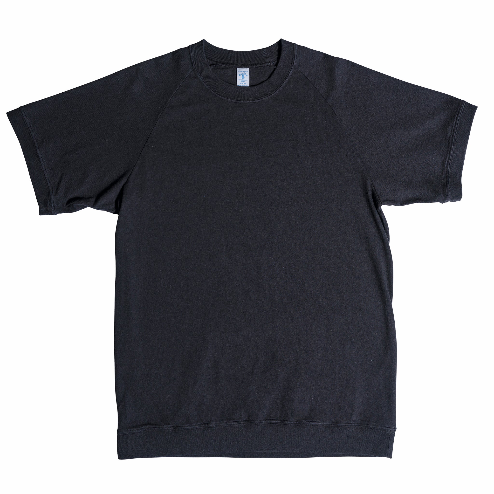 Velva Sheen Short Sleeve 14/1 Cotton Raglan T-Shirt - Pigment Dyed (Jet Black) - August Shop