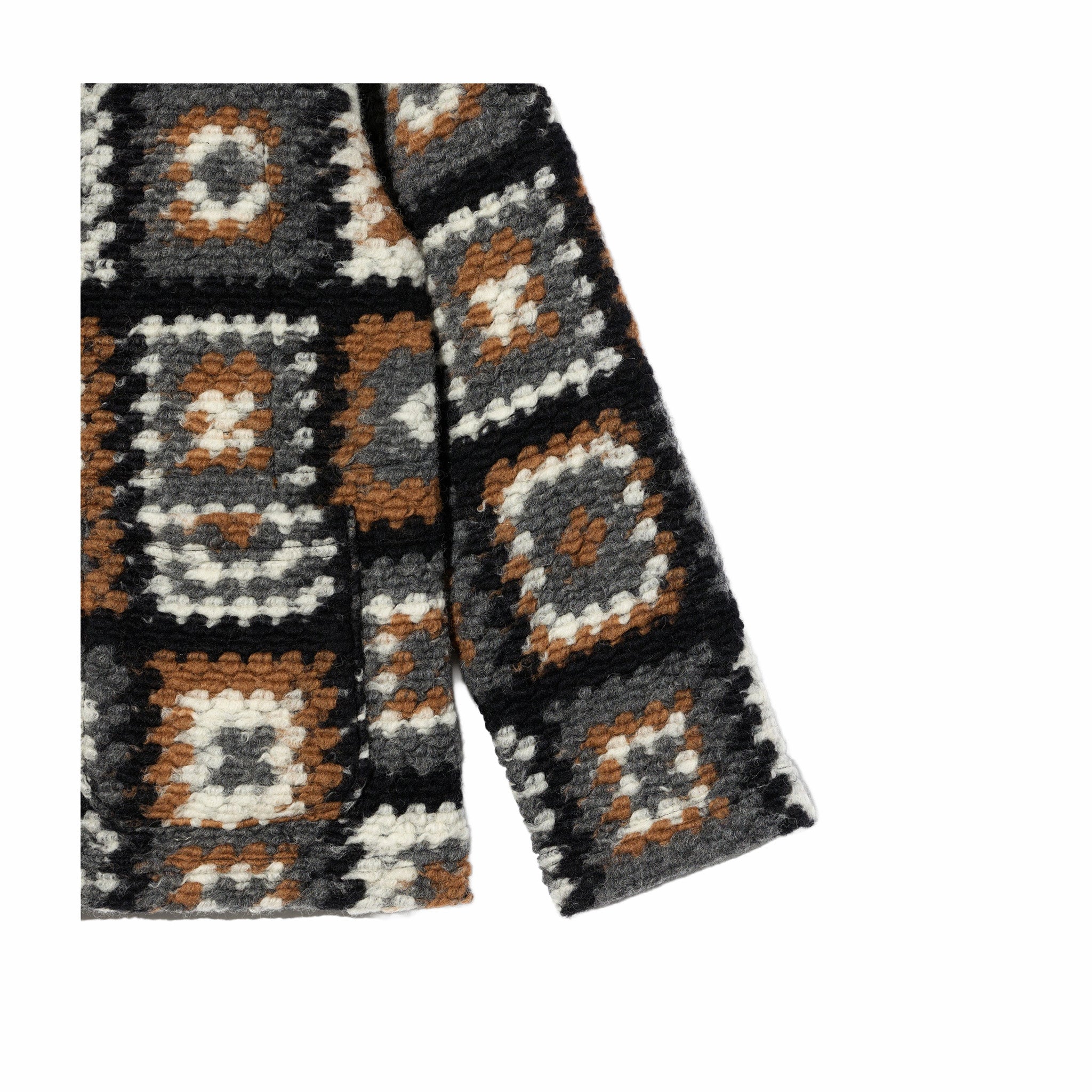 Engineered Garments Knit Cardigan - Wool Poly Chenille (White/Black)