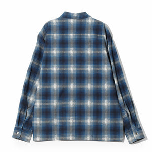 Needles One-Up Shirt - Printed Flannel / Plaid (Blue) - August Shop