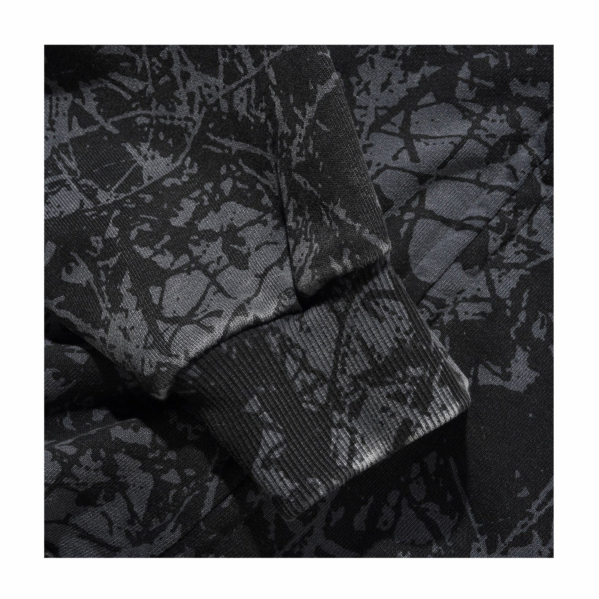 Butter Goods Woods Camo Zip-Thru Hood (Washed Black)