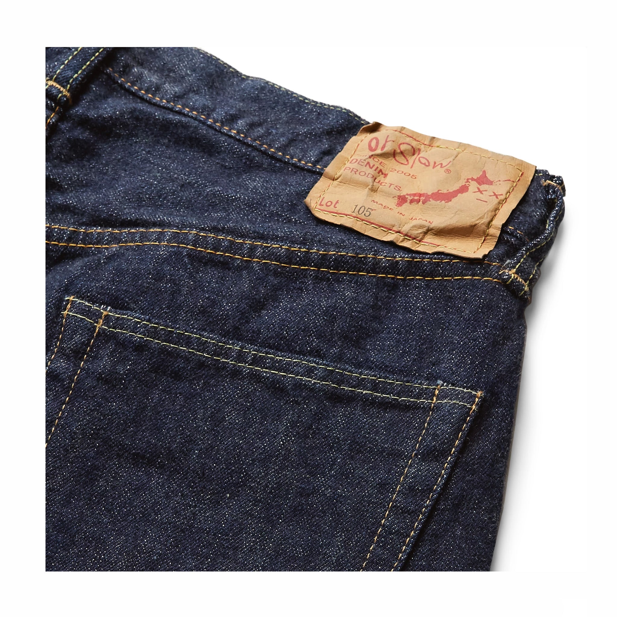 OrSlow 105XX The 1950's Selvedge Denim - One Wash (Blue) - August Shop
