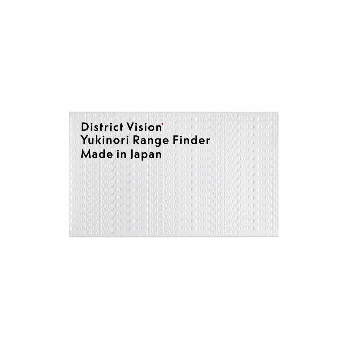 District Vision Yukinori Range Finder (Black Tortoise/D+ Onyx Mirror)