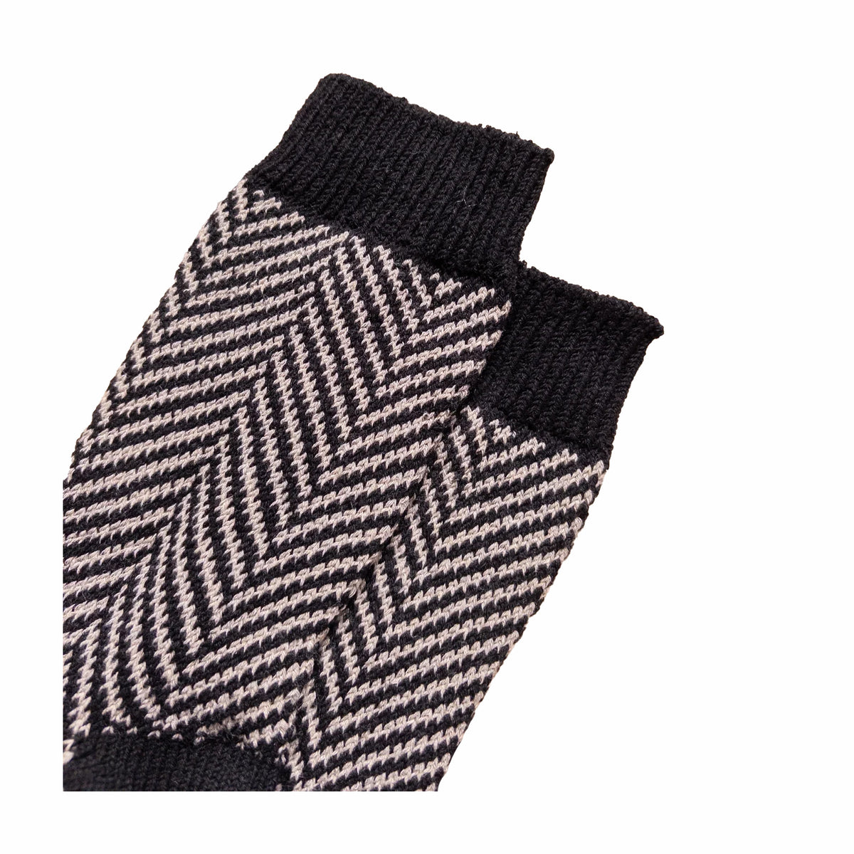 Wythe Recycled Wool Herringbone Socks (Grey)