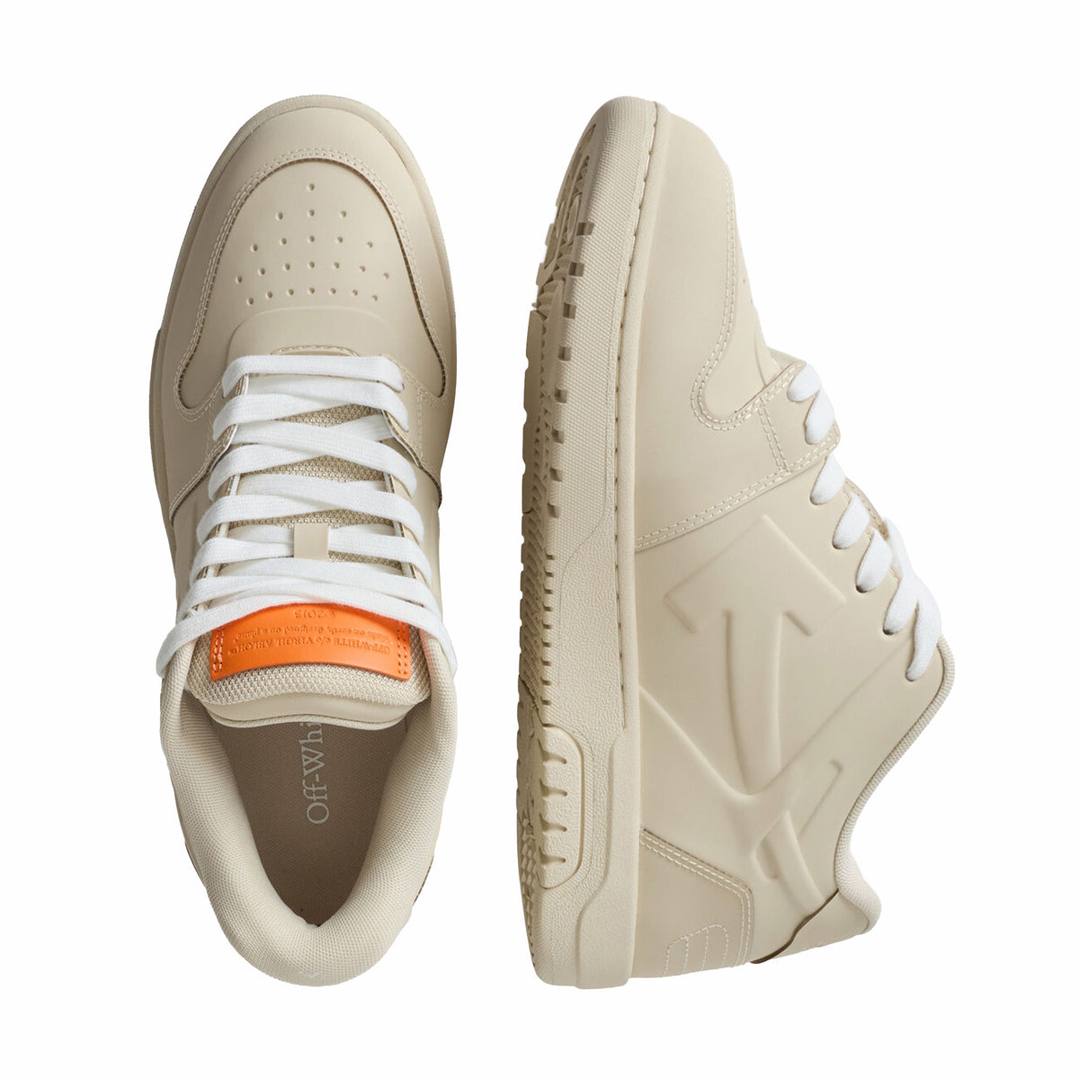 Off-White Out Of Office Molded Sneakers (Beige/Orange)