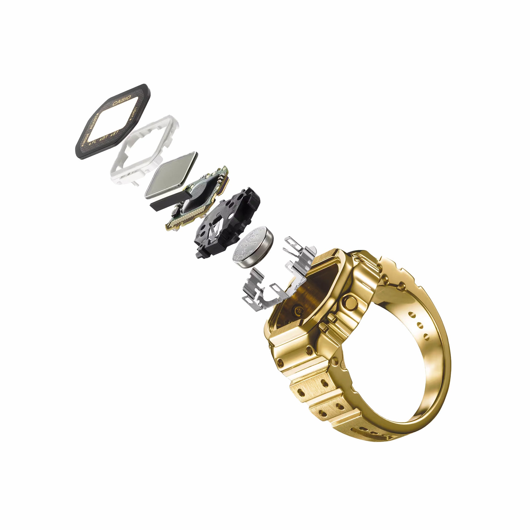 Casio Ring Watch - CRW001G-9 (Gold) - August Shop