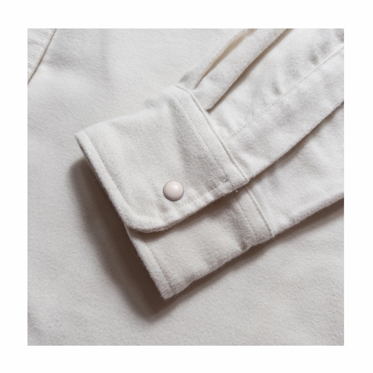 Wythe Moleskin Pearlsnap Shirt (Alabaster)