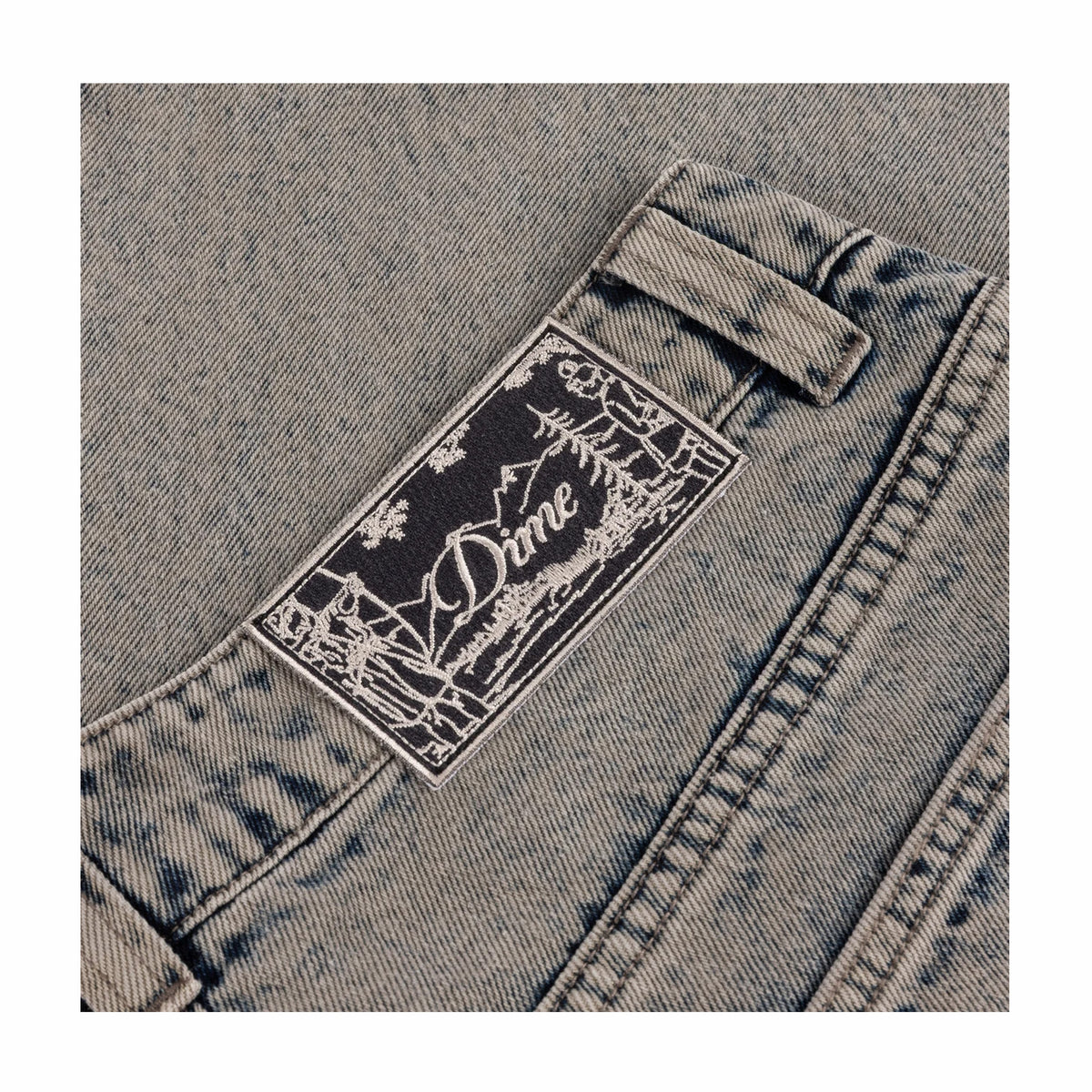 Dime Baggy Denim Pants (Overdyed Taupe)