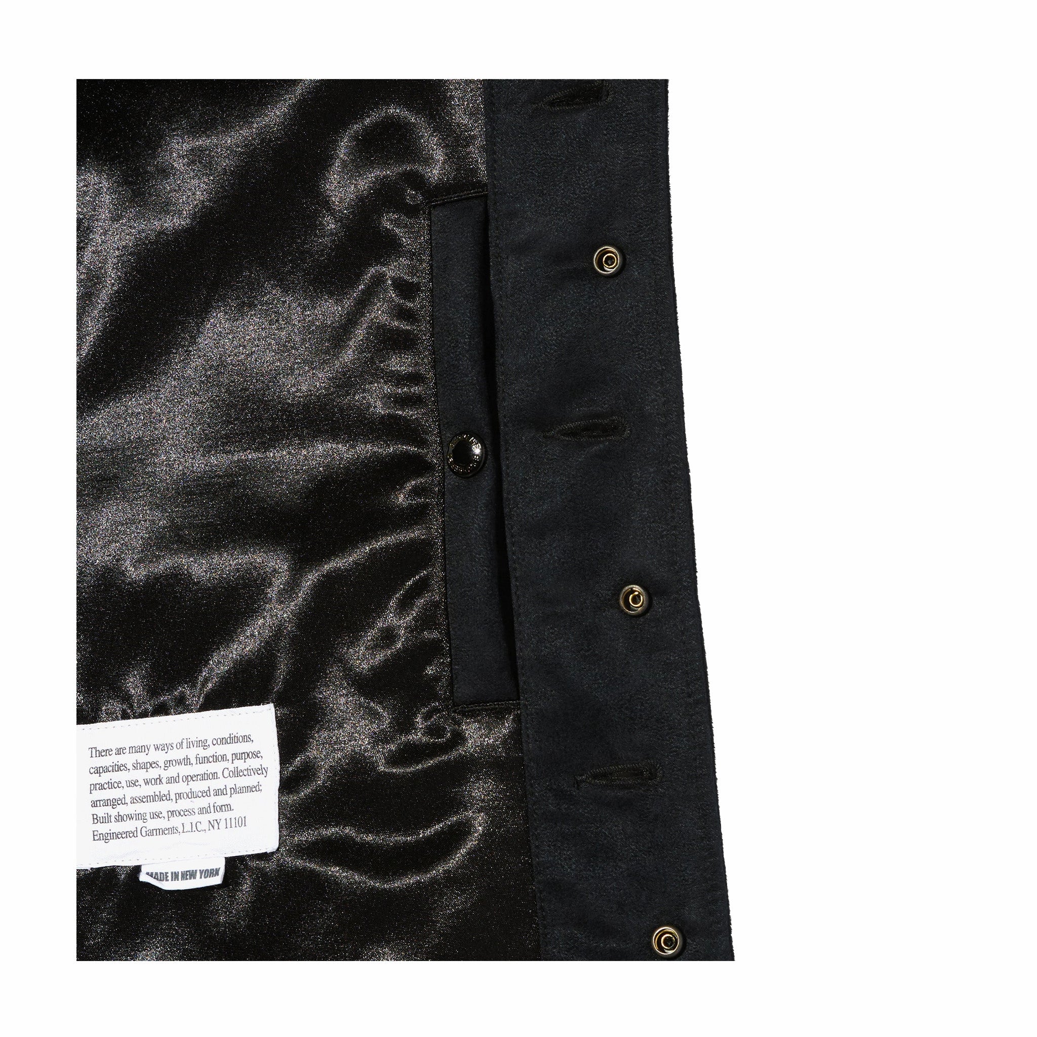 Engineered Garments A-1 Jacket - Polyester Fake Suede (Black)