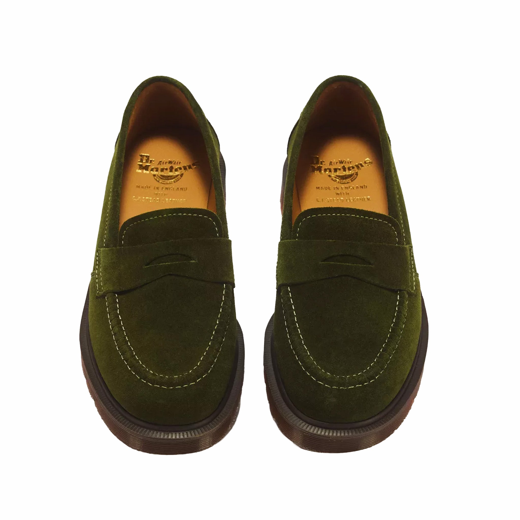 Dr. Martens Men's Delapre Penny Loafer - Repello Calf Suede MB (Field Green)