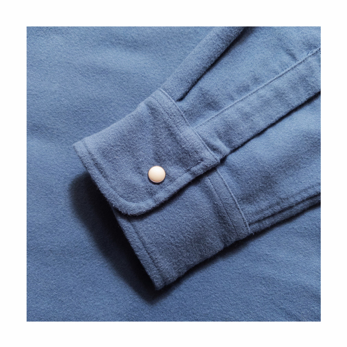 Wythe Moleskin Pearlsnap Shirt (River Blue)
