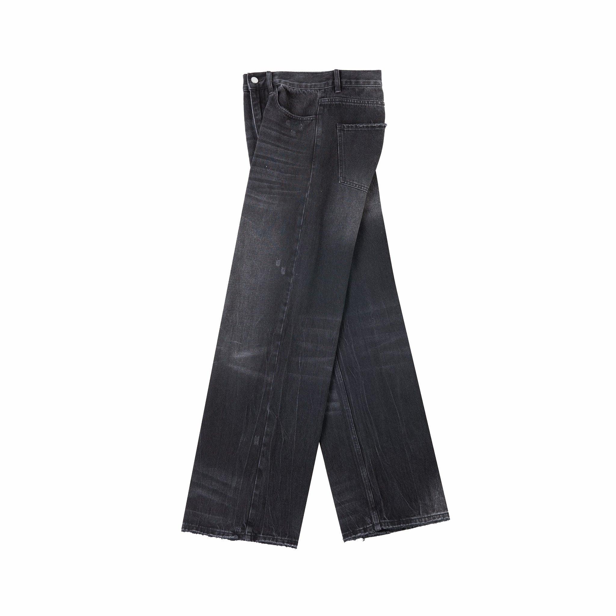 Found Lacy Baggy Jeans (Vintage Black) - August Shop