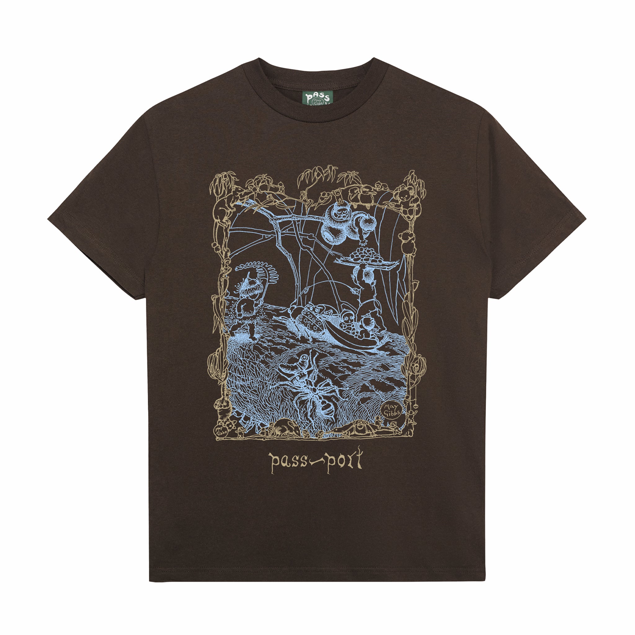 Pass~Port x May Gibbs Scribblegum Tee (Bark) - August Shop