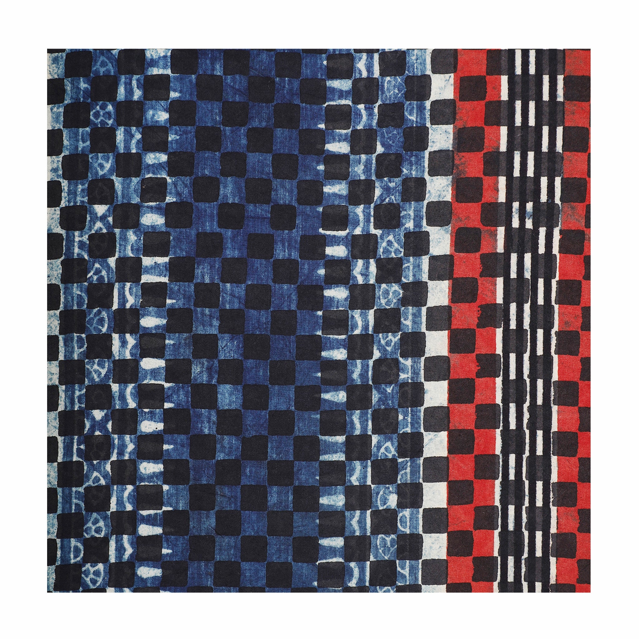 Kardo Ajrakh Rohit S/S Shirt (Blue/Red) - August Shop