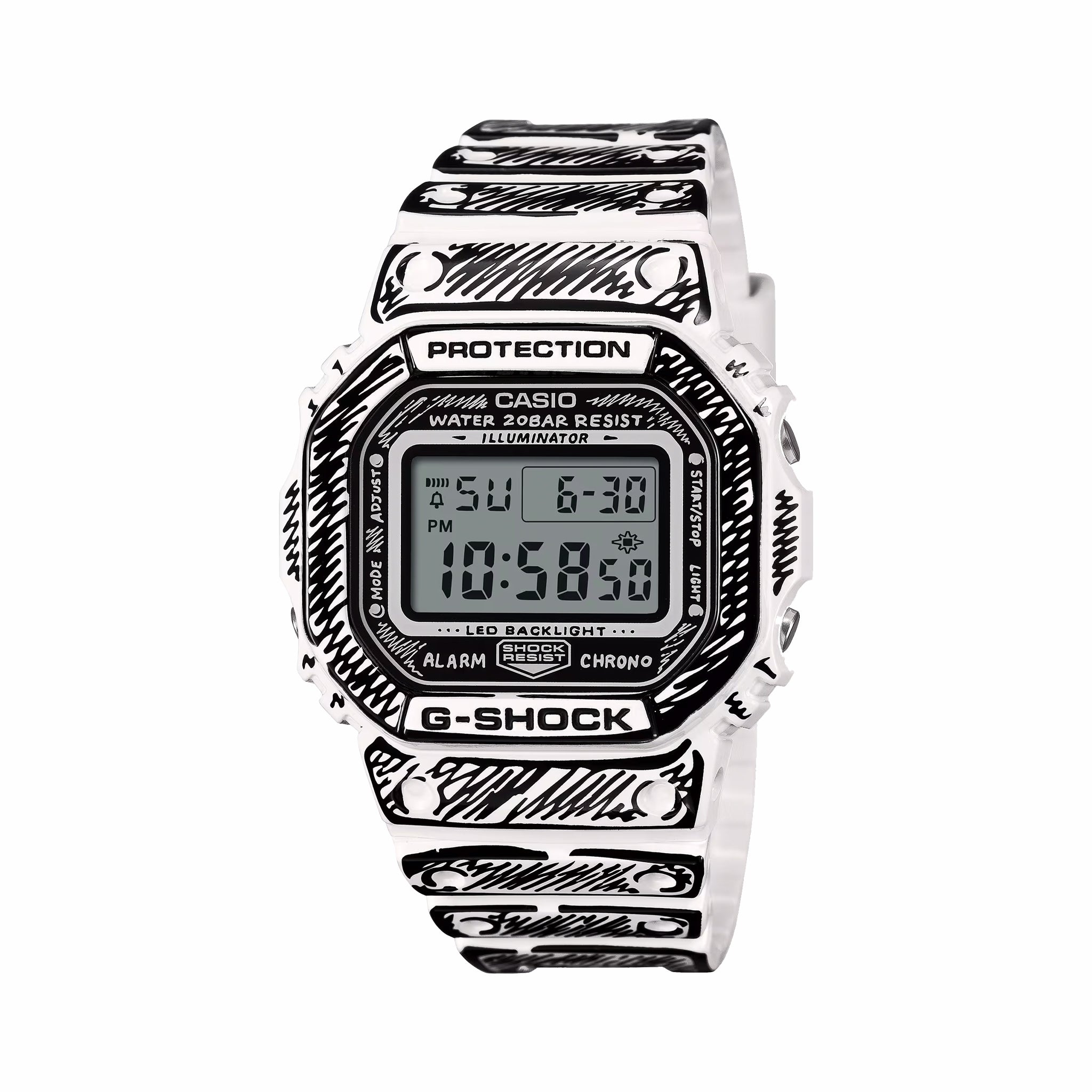 G-SHOCK x Joshua Vides DW5600JV-7 (White) - August Shop