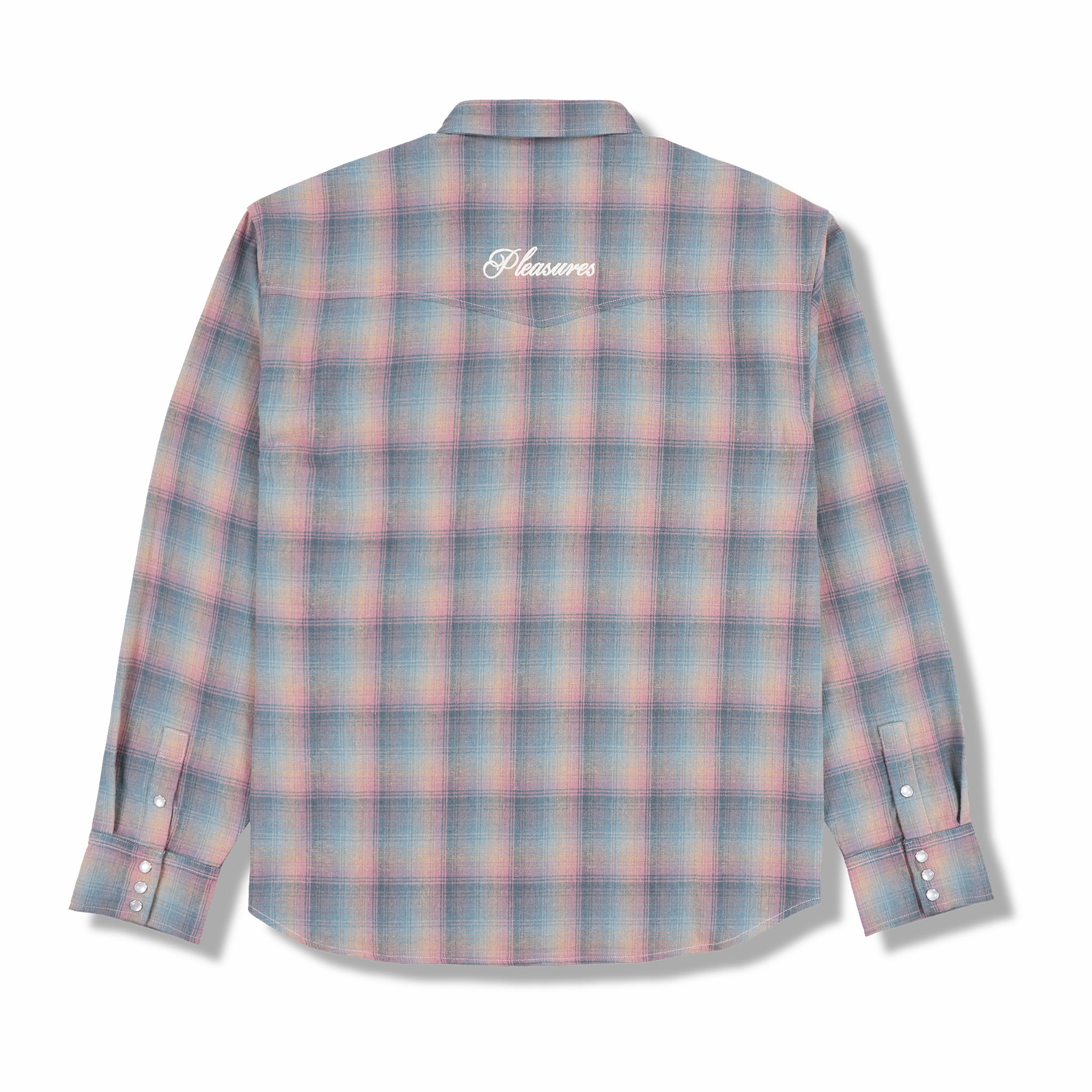 Pleasures Sender Western Button Up Shirt (Pink) - August Shop