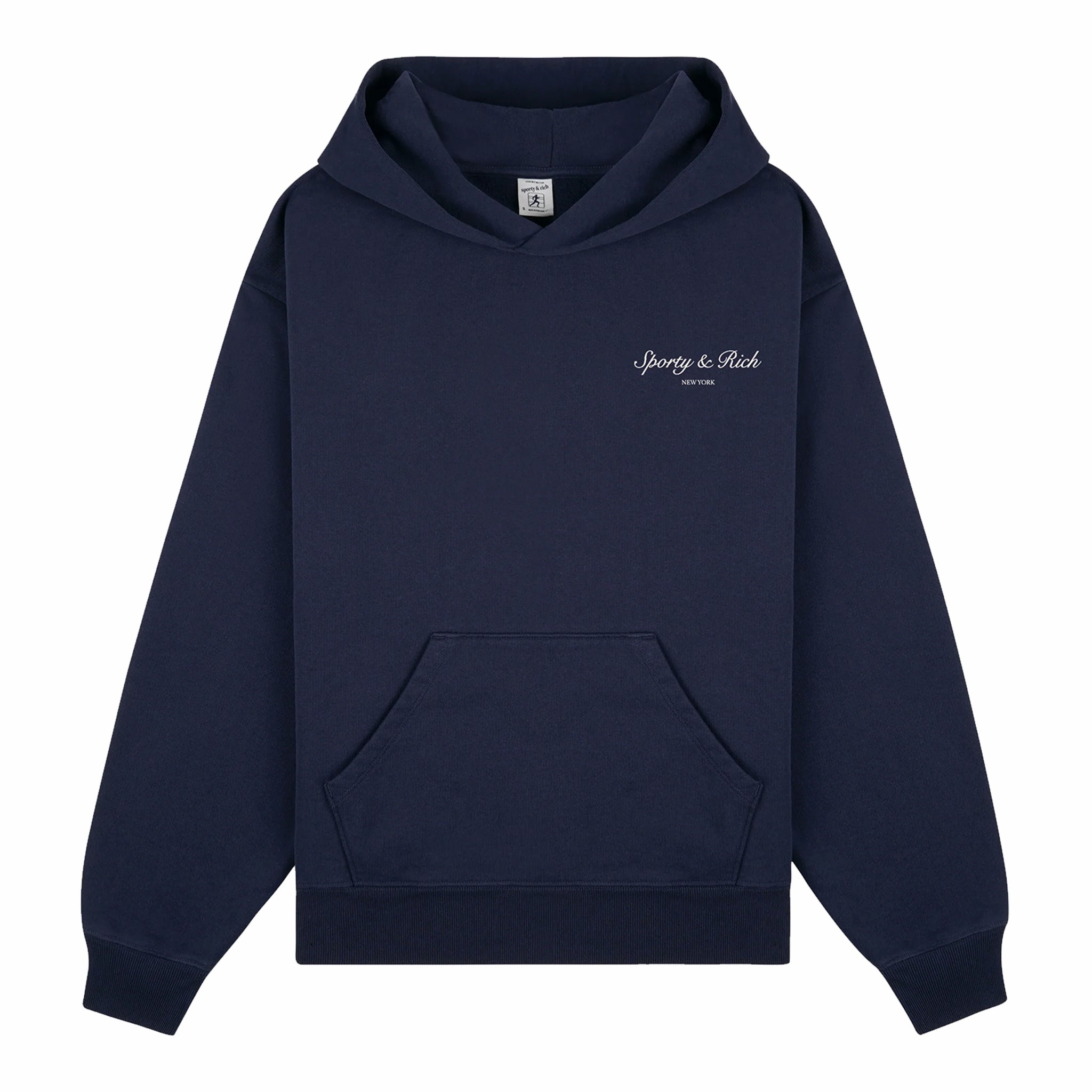 Sporty &amp; Rich Men's Syracuse Hoodie (Dark Navy/Ecru)