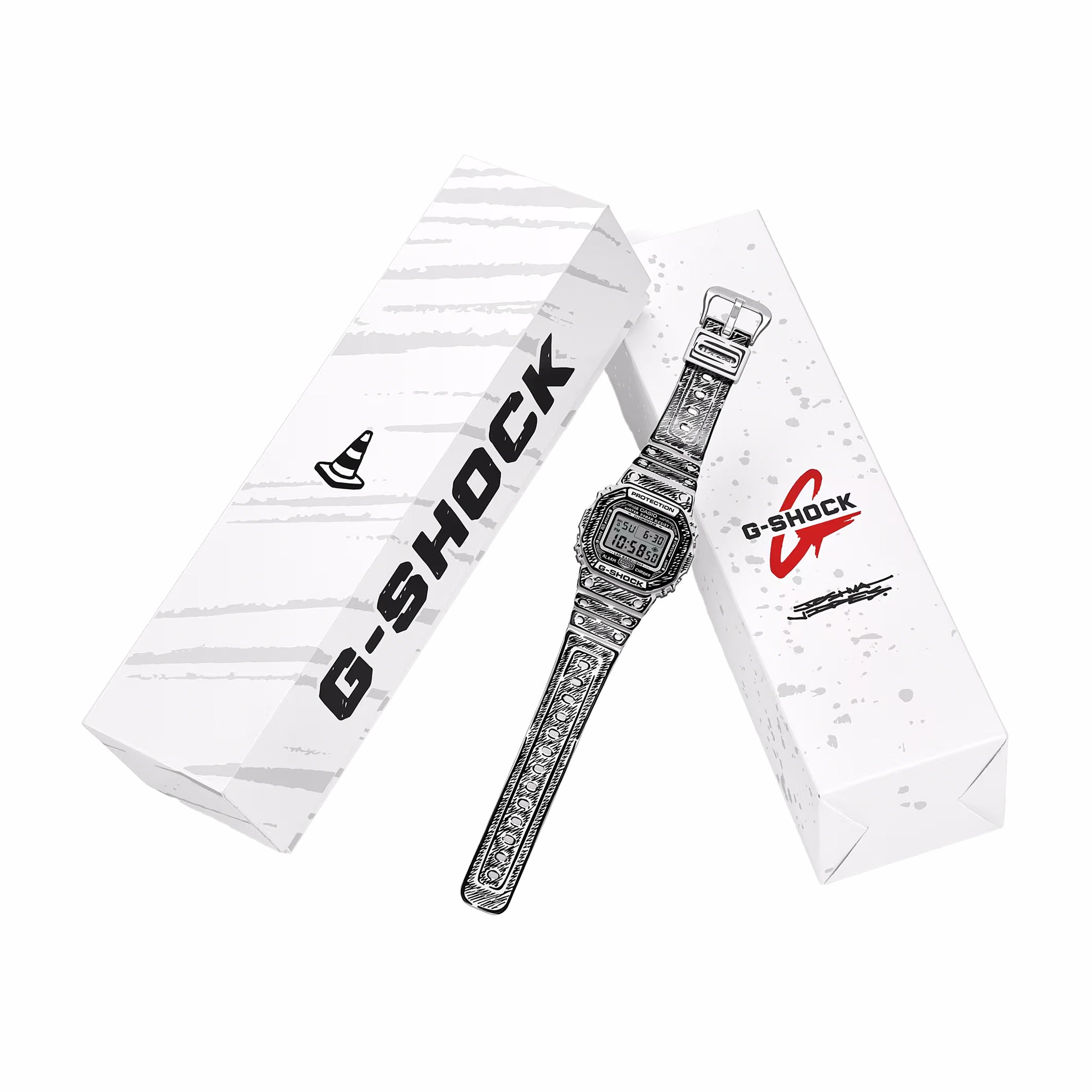 G-SHOCK x Joshua Vides DW5600JV-7 (White) - August Shop