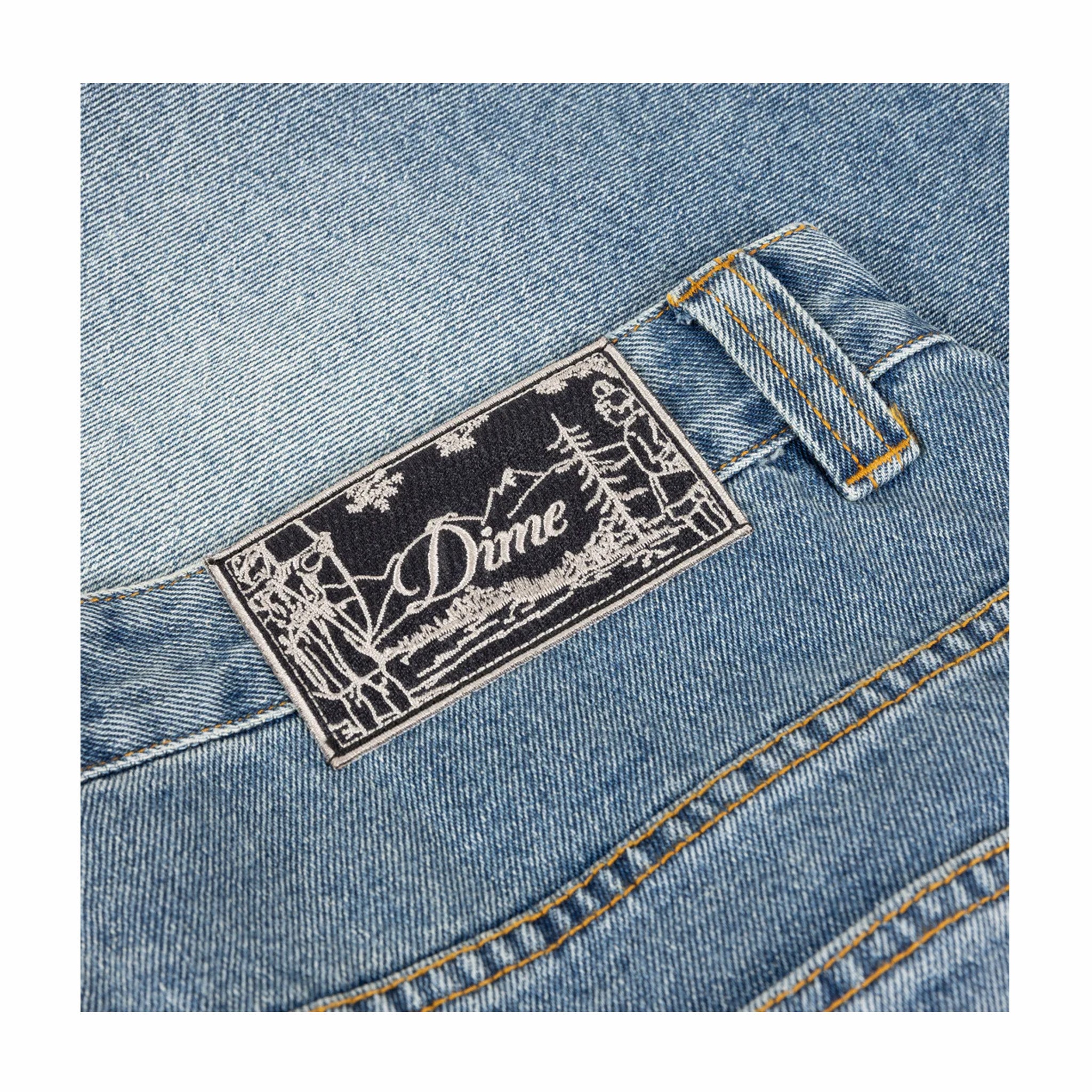 Dime Baggy Denim Pants (Sandblasted Indigo)