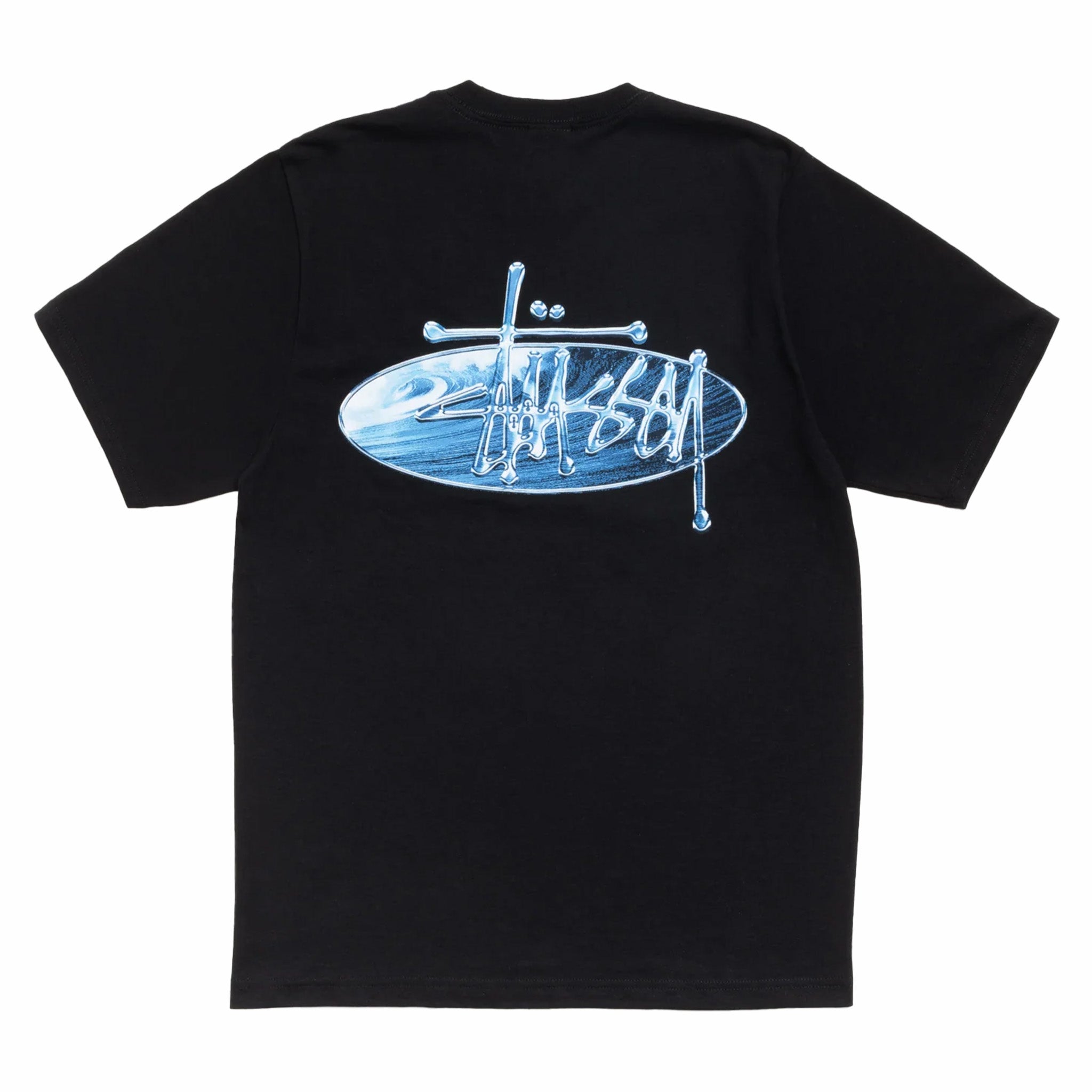 Stüssy Wave Oval Tee (Black) - August Shop