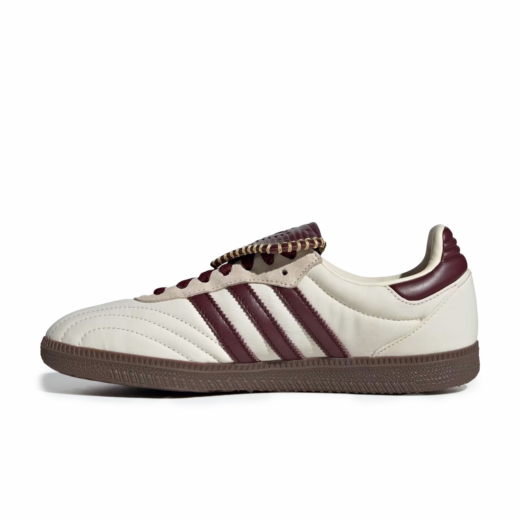 Adidas Women's Samba Long Tongue (Cream White/Maroon/Gold Metallic) - August Shop