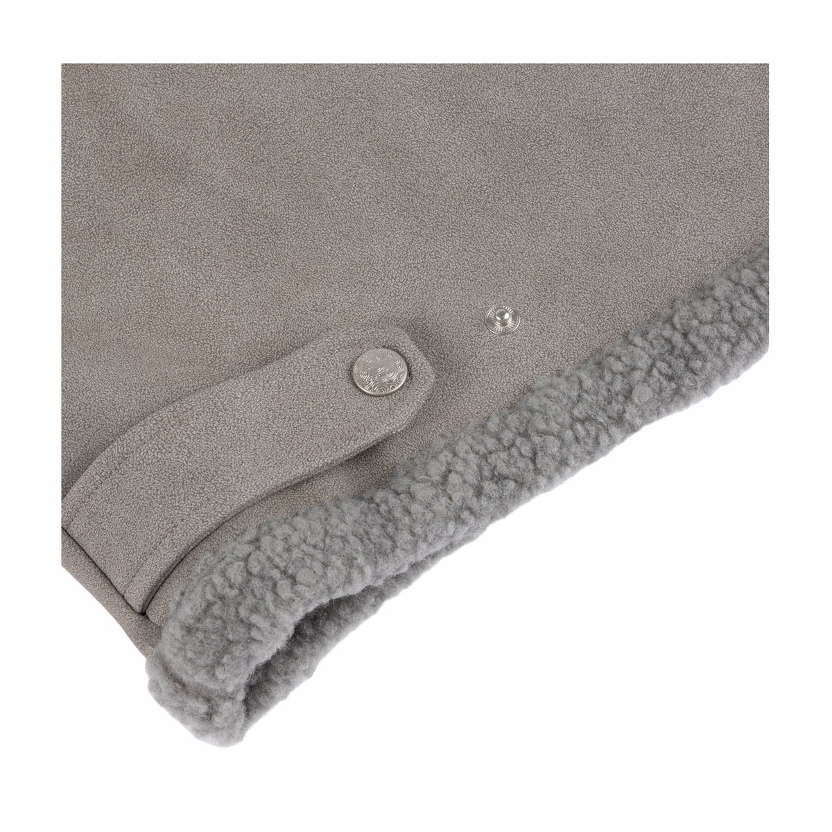 Dime Faux Suede Varsity Jacket (Gray)