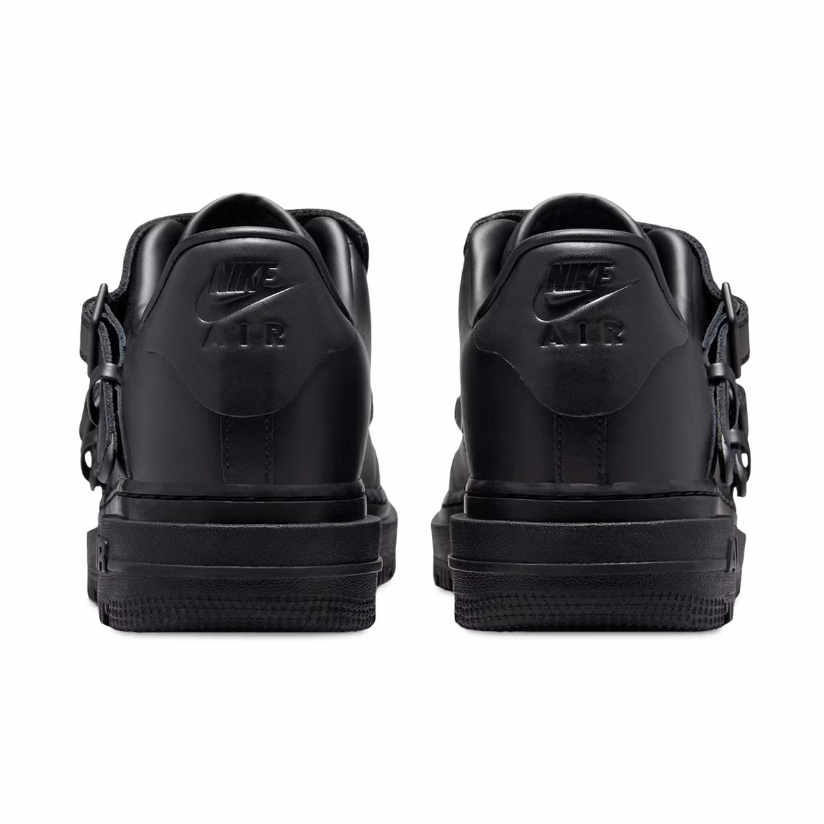 Nike Men's Air Force 1 Low Luxe (Black/Metallic Silver)