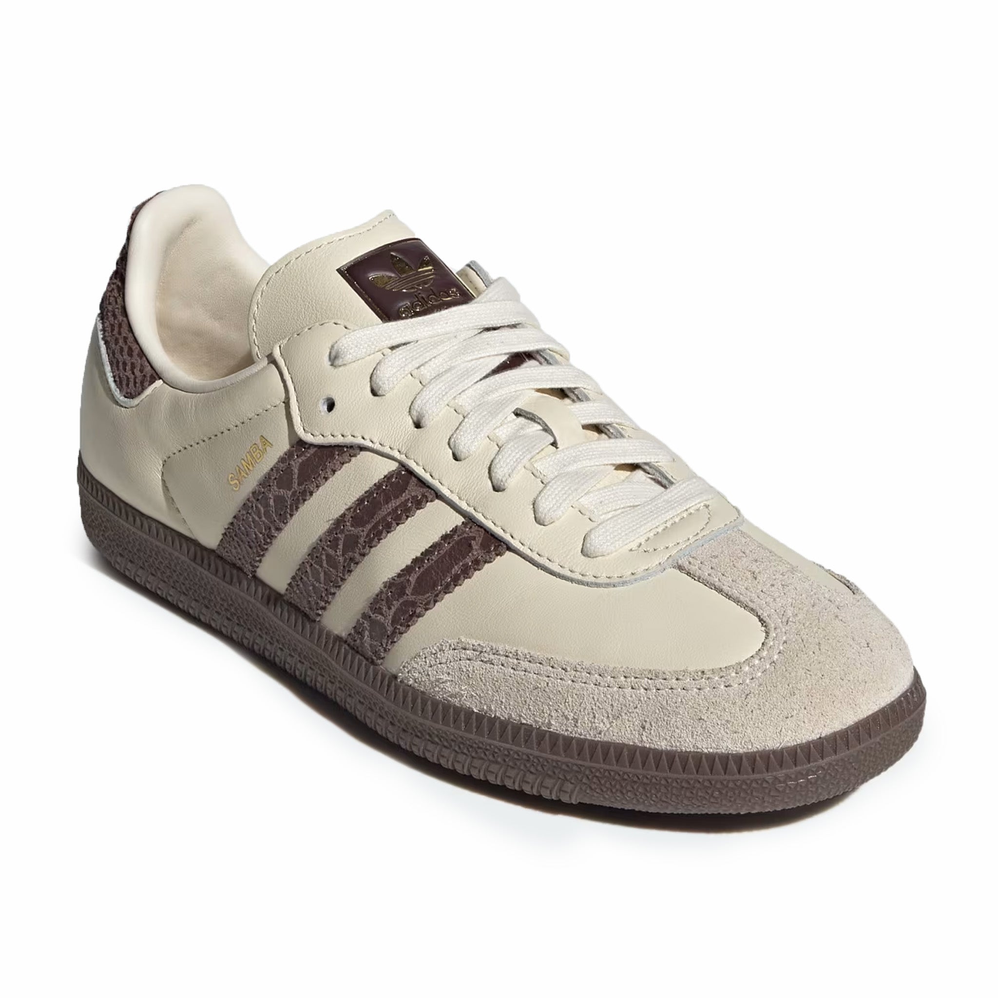 Adidas Women&#39;s Samba OG Shoes (Cream White/Earth Strata/Maroon)