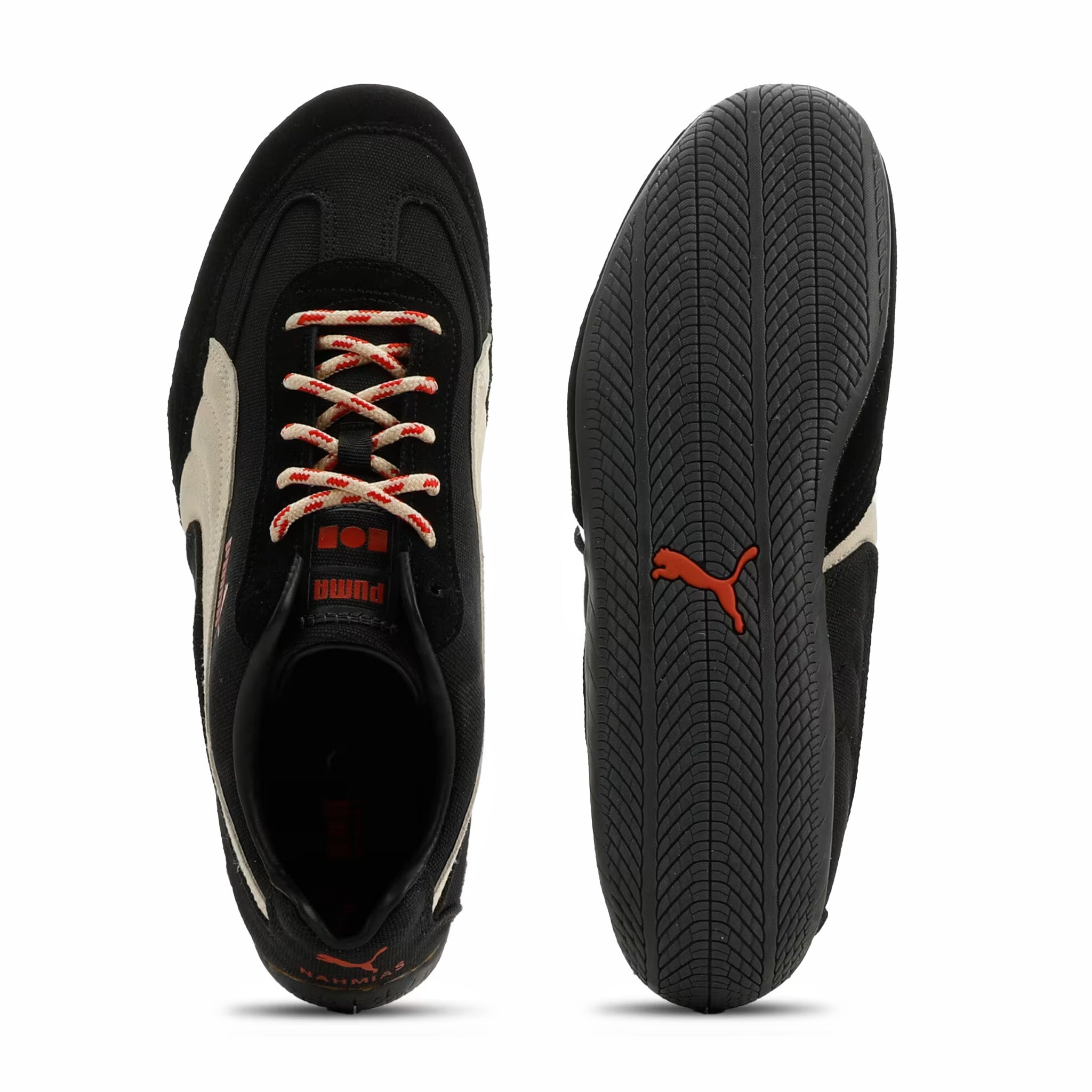 Puma x Nahmias Men's Speedcat (Puma Black/Canvas/Candy Apple) - August Shop