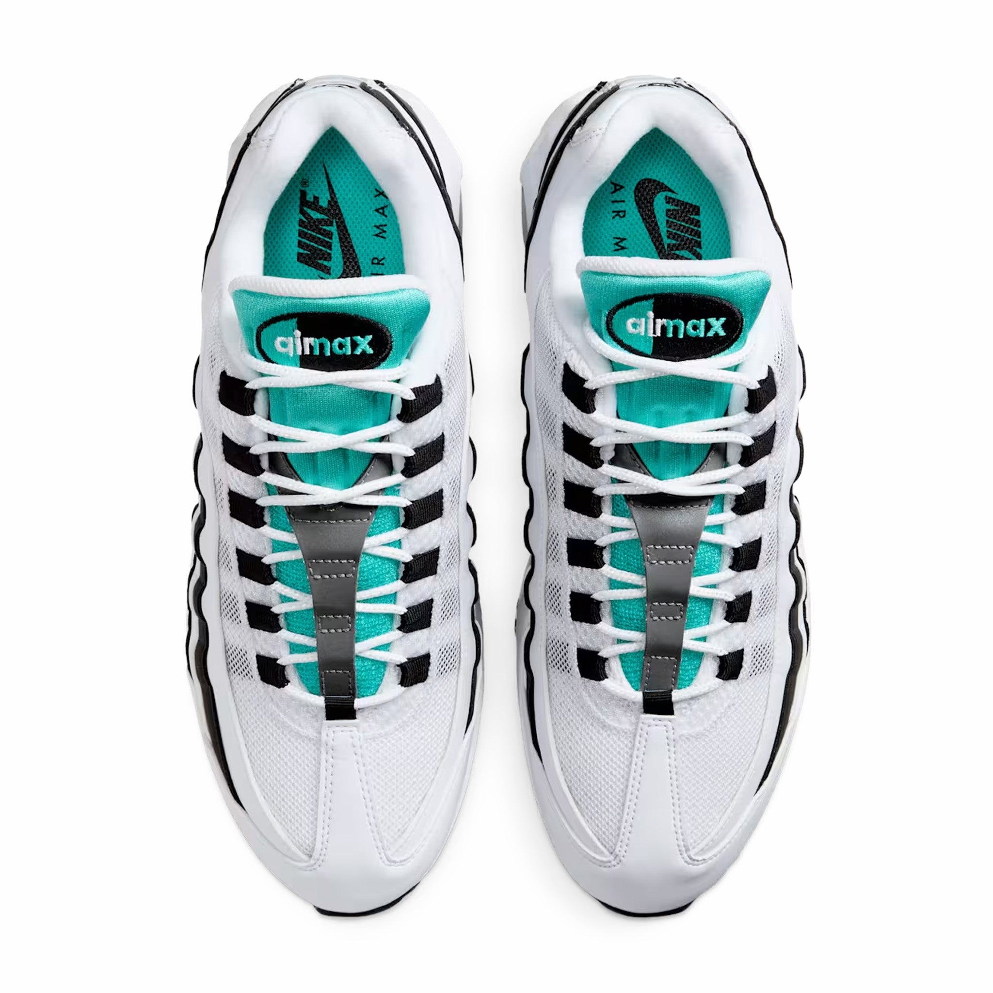 Nike Men's Air Max 95 OG Big Bubble (White/Hyper Jade-Black-Metallic Silver) - August Shop